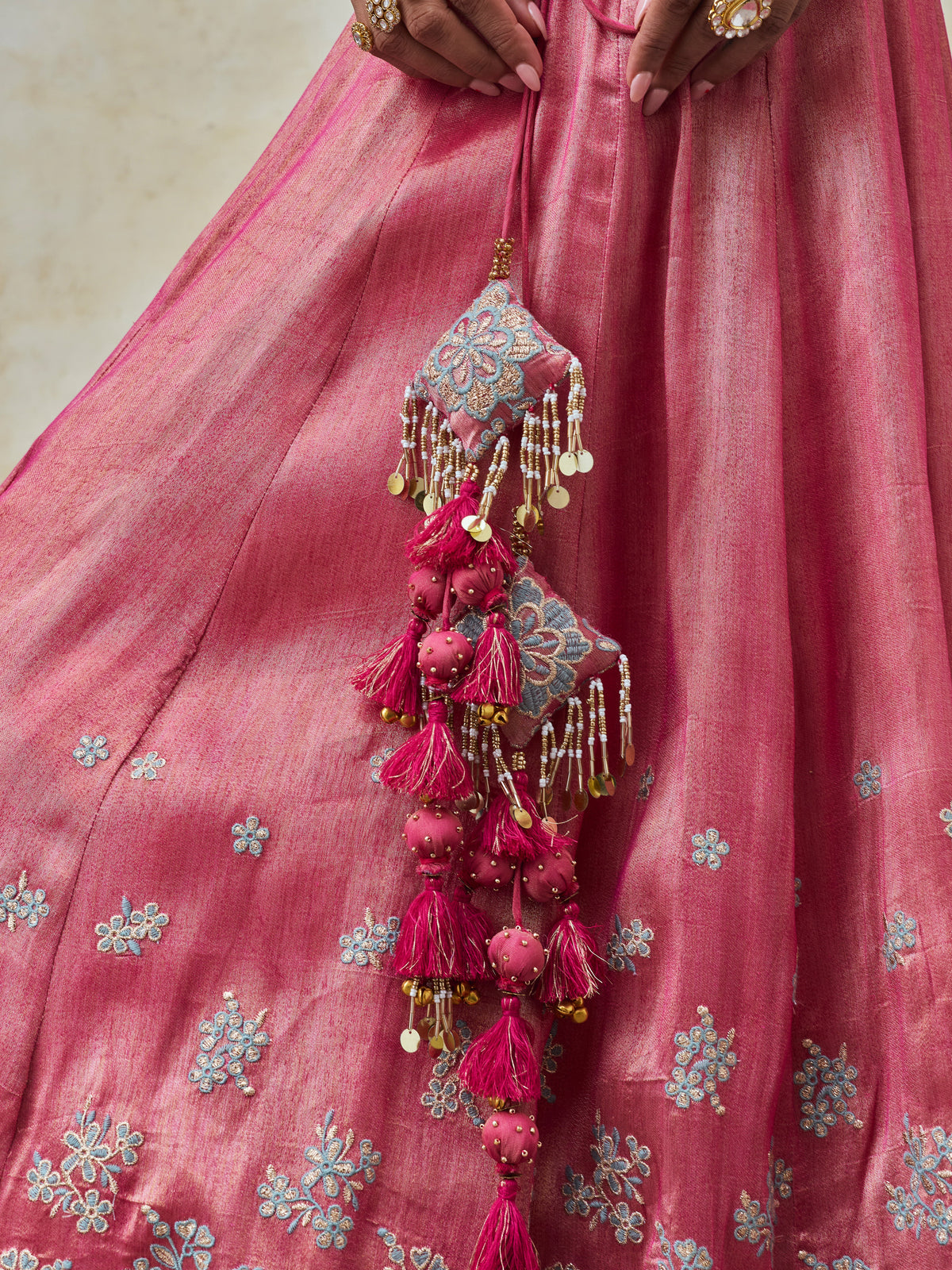 Saawri Bemberg Giraffe Fuchsia Lehenga