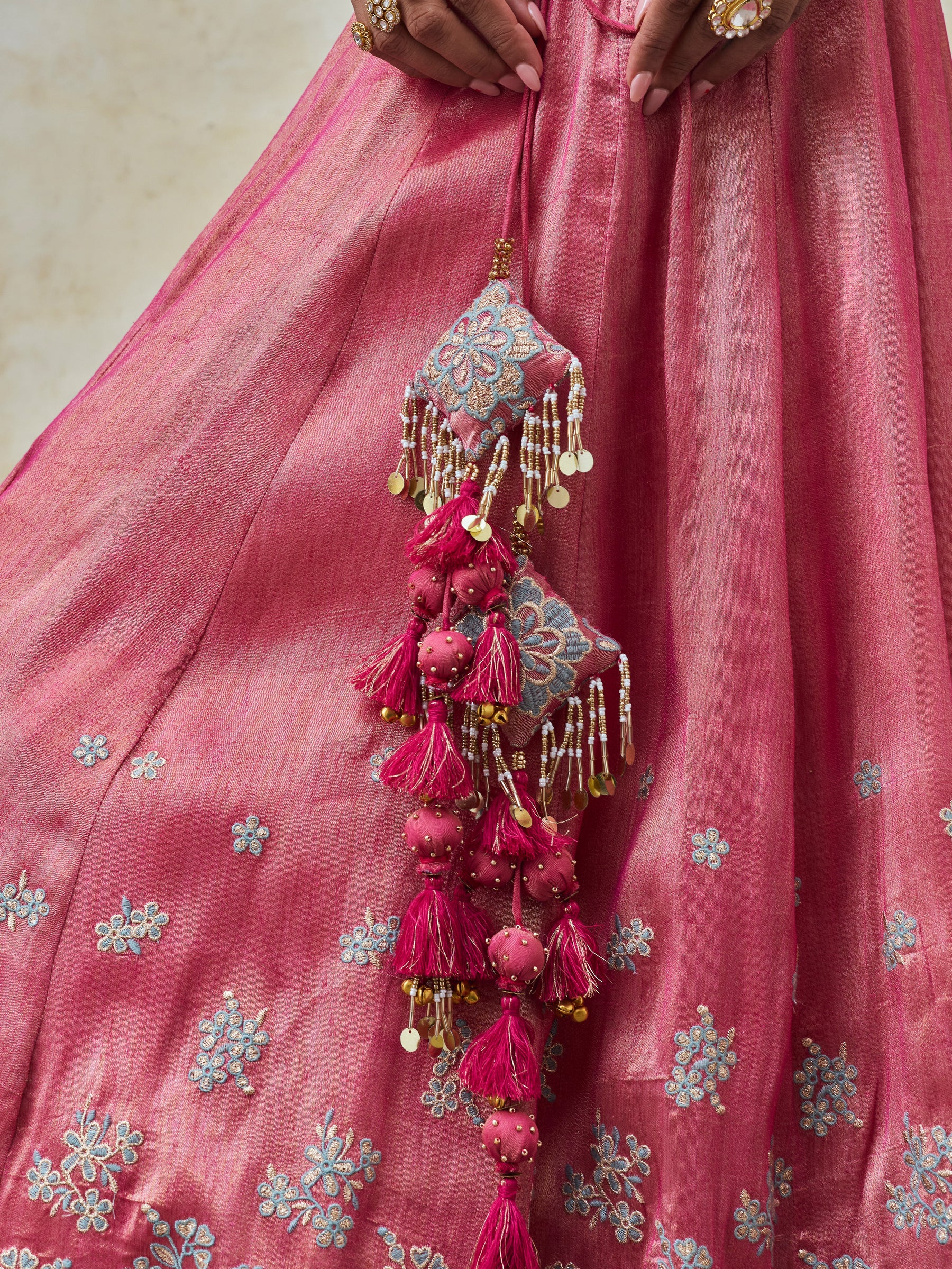 Saawri Bemberg Giraffe Fuchsia Lehenga