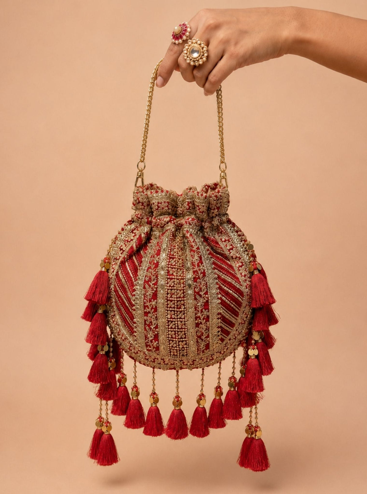 Redient Red Potli Bag