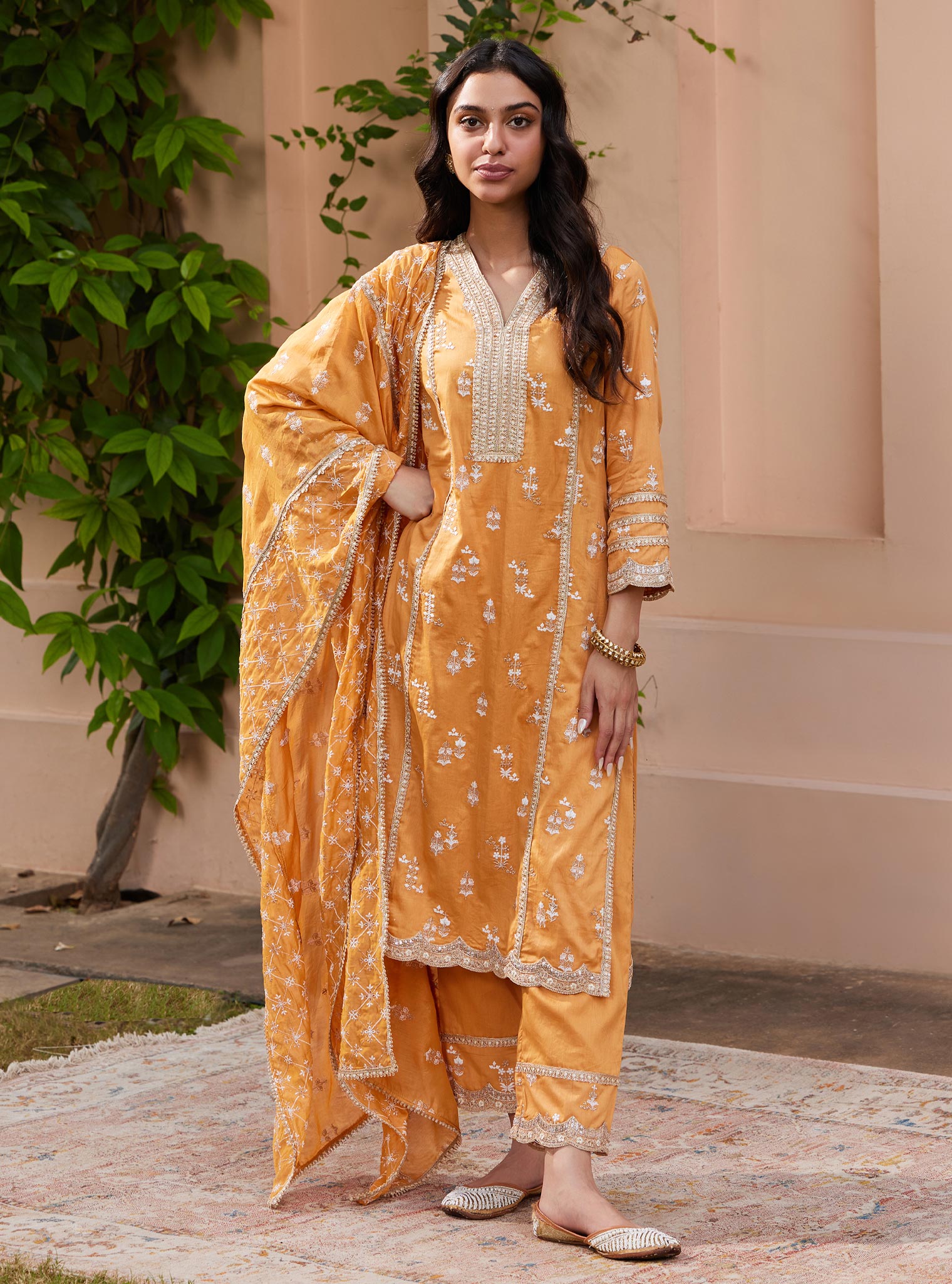 Mulmul Pima Nimisa Orange Pant