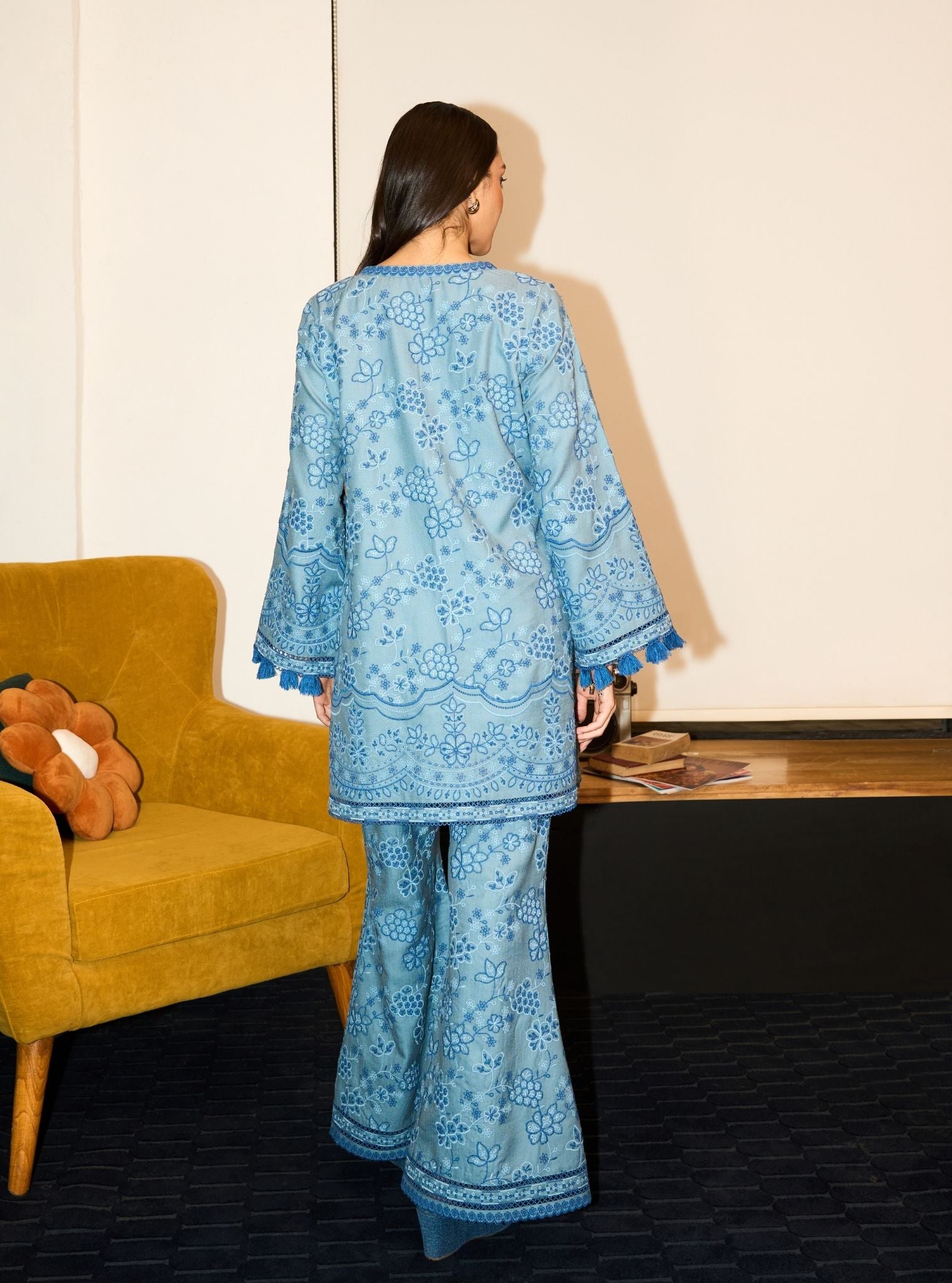 Mabel Wool Light Blue Kurta Set