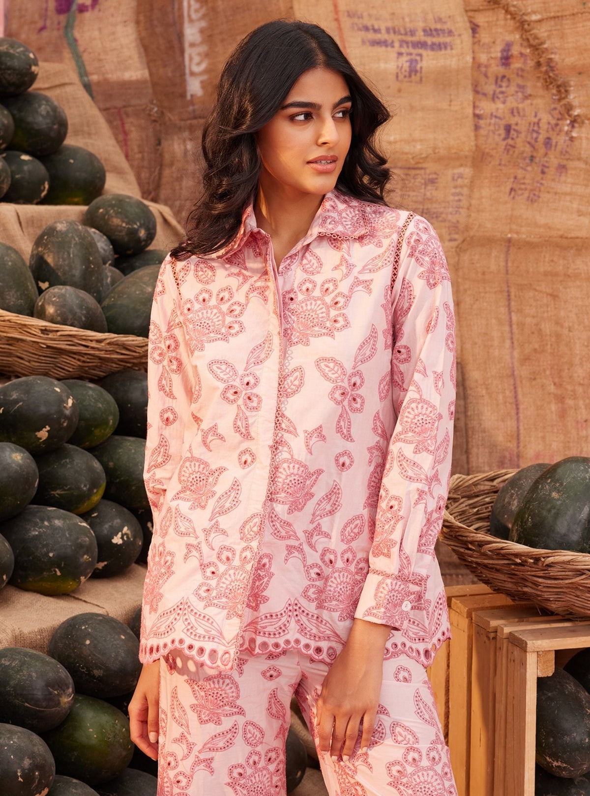 Sasha Supima Cotton Light Pink Co-ord Set
