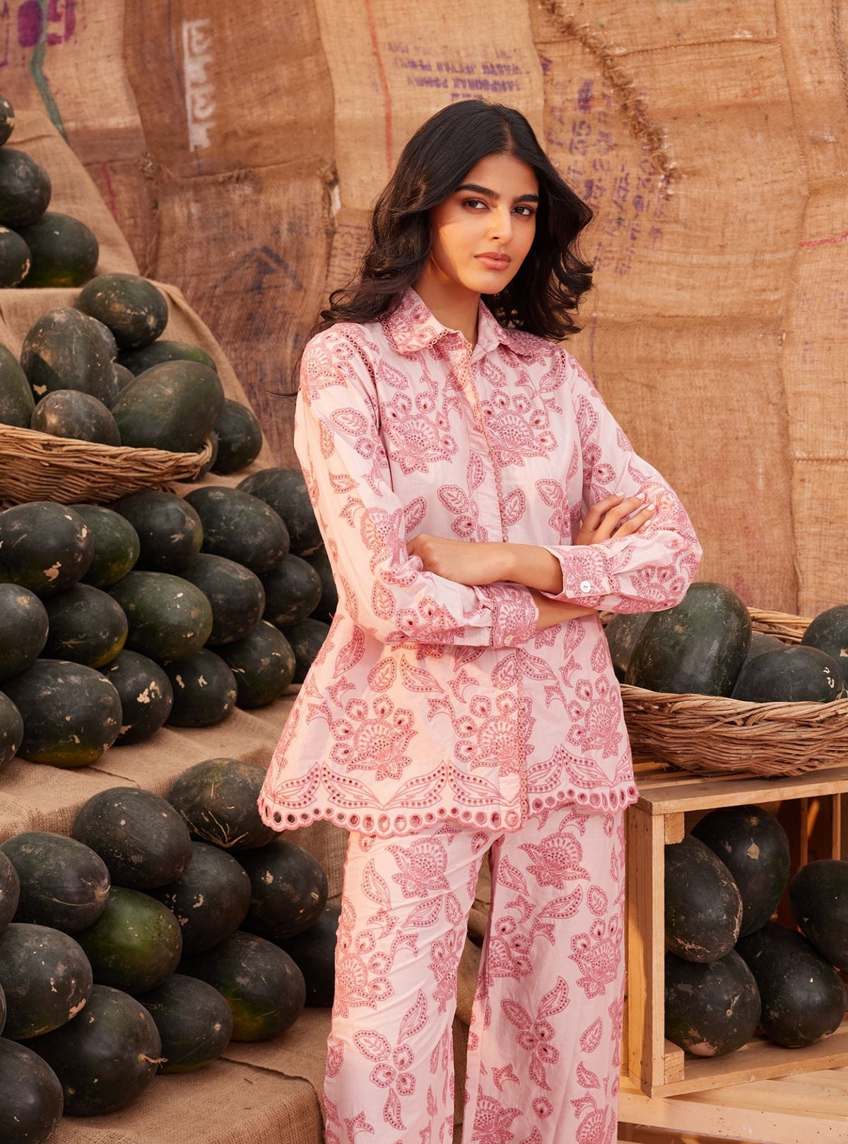 Sasha Supima Cotton Light Pink Co-ord Set