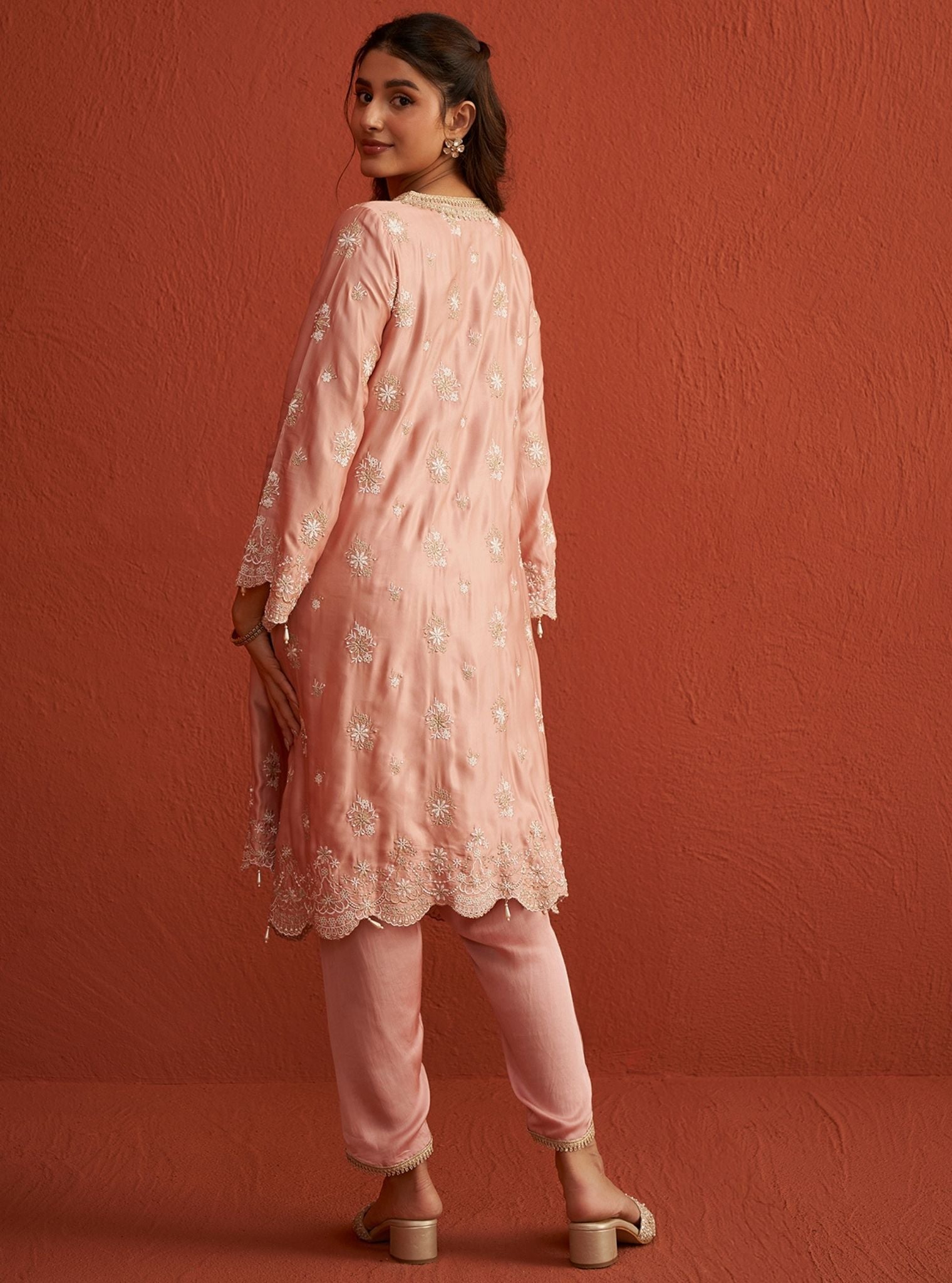 Kangna Cupro Satin Pink Pant