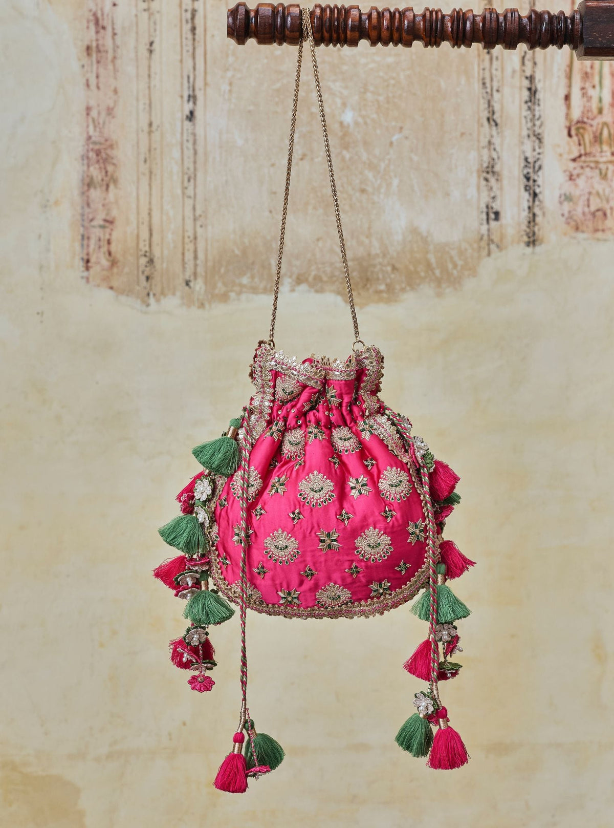 Simone Fushia Potli Bag