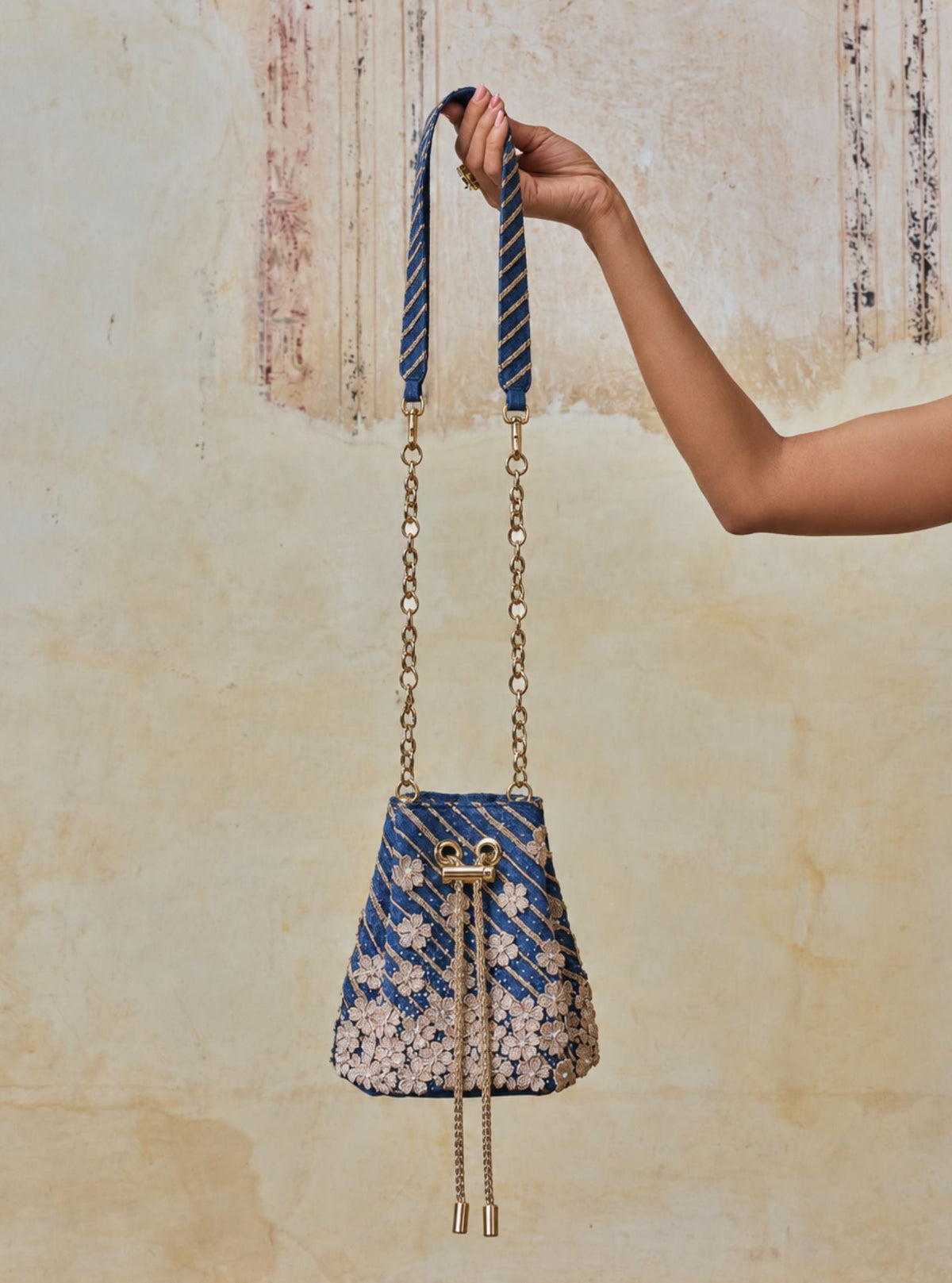 Uptown Girl Denim Potli Bag