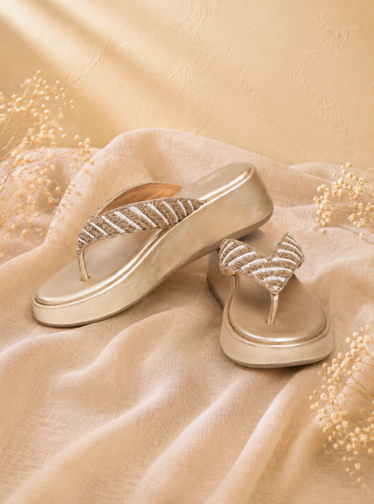 Orla Gold Vegan Wedge Heel