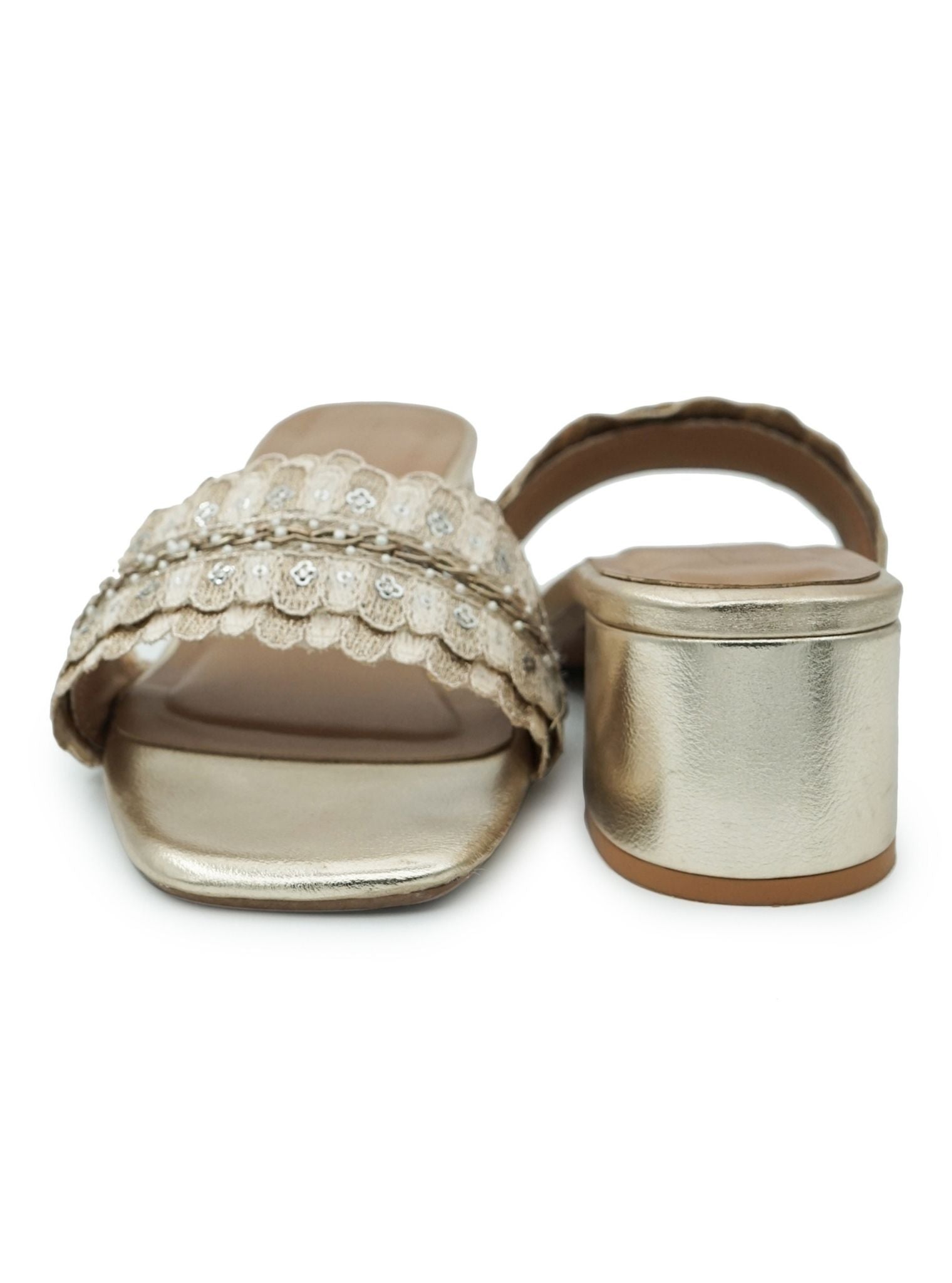 Shrija Gold Vegan Heel
