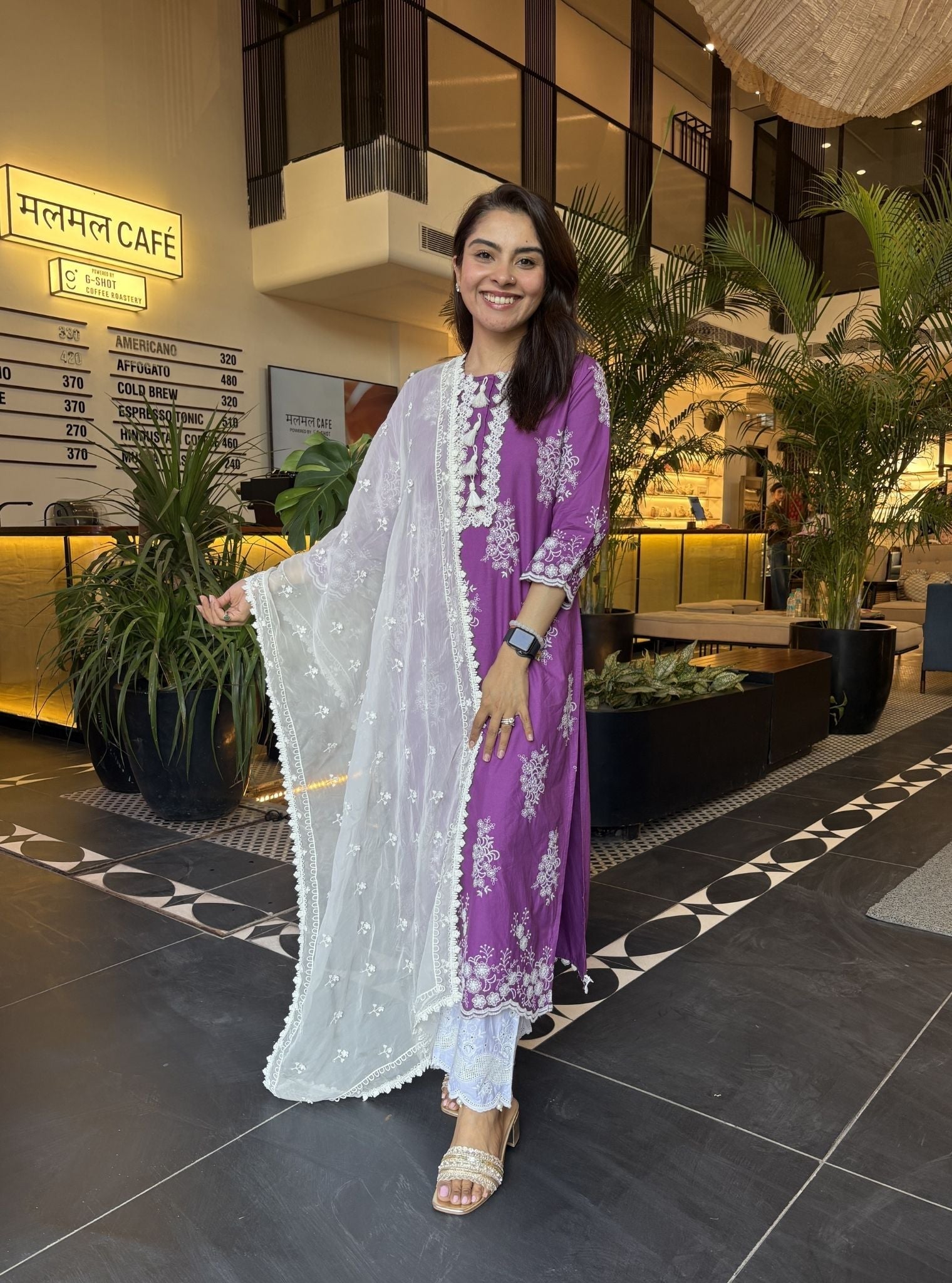 Perla Supima Cotton Purple Kurta Set