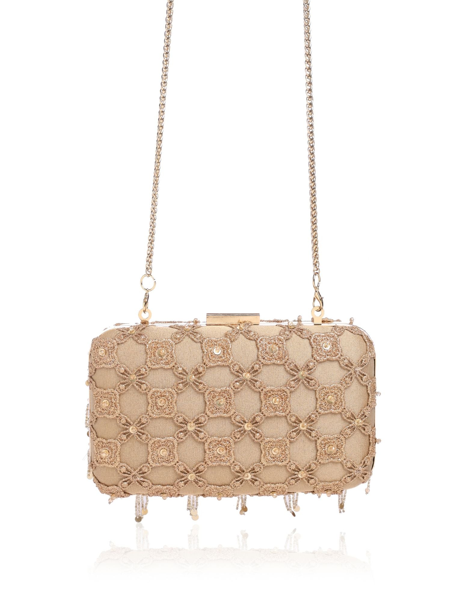 Got Lucky Gold Clutch Bag