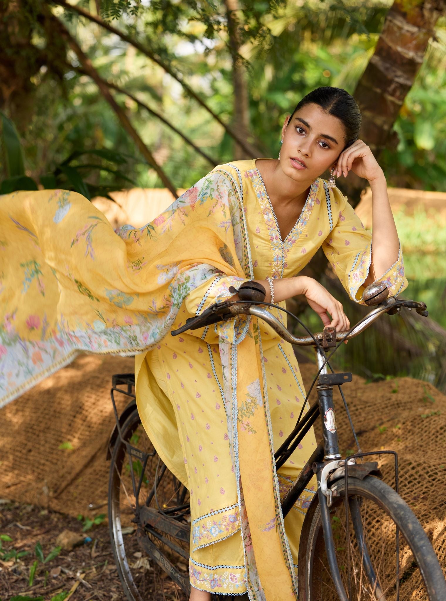 Shira Supima Cotton Yellow Kurta Set