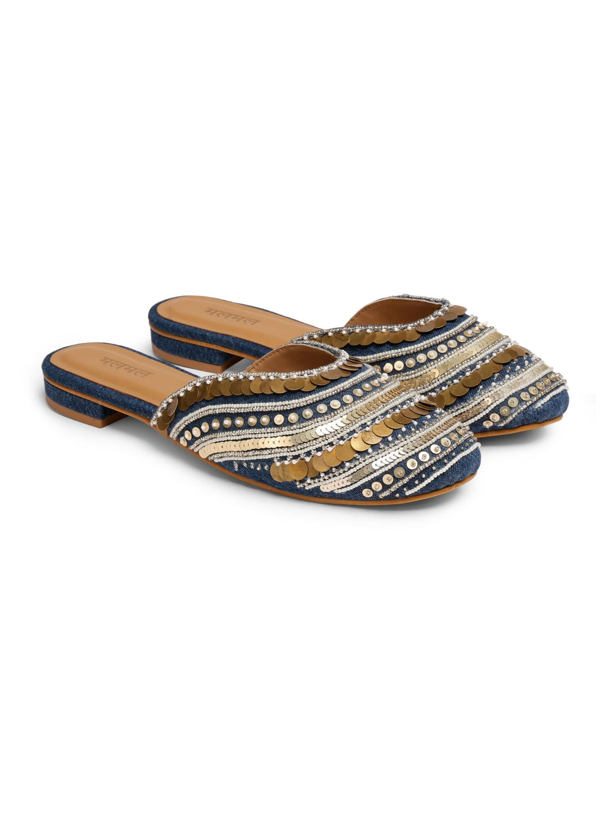 Indigo Denim Mule Sandal