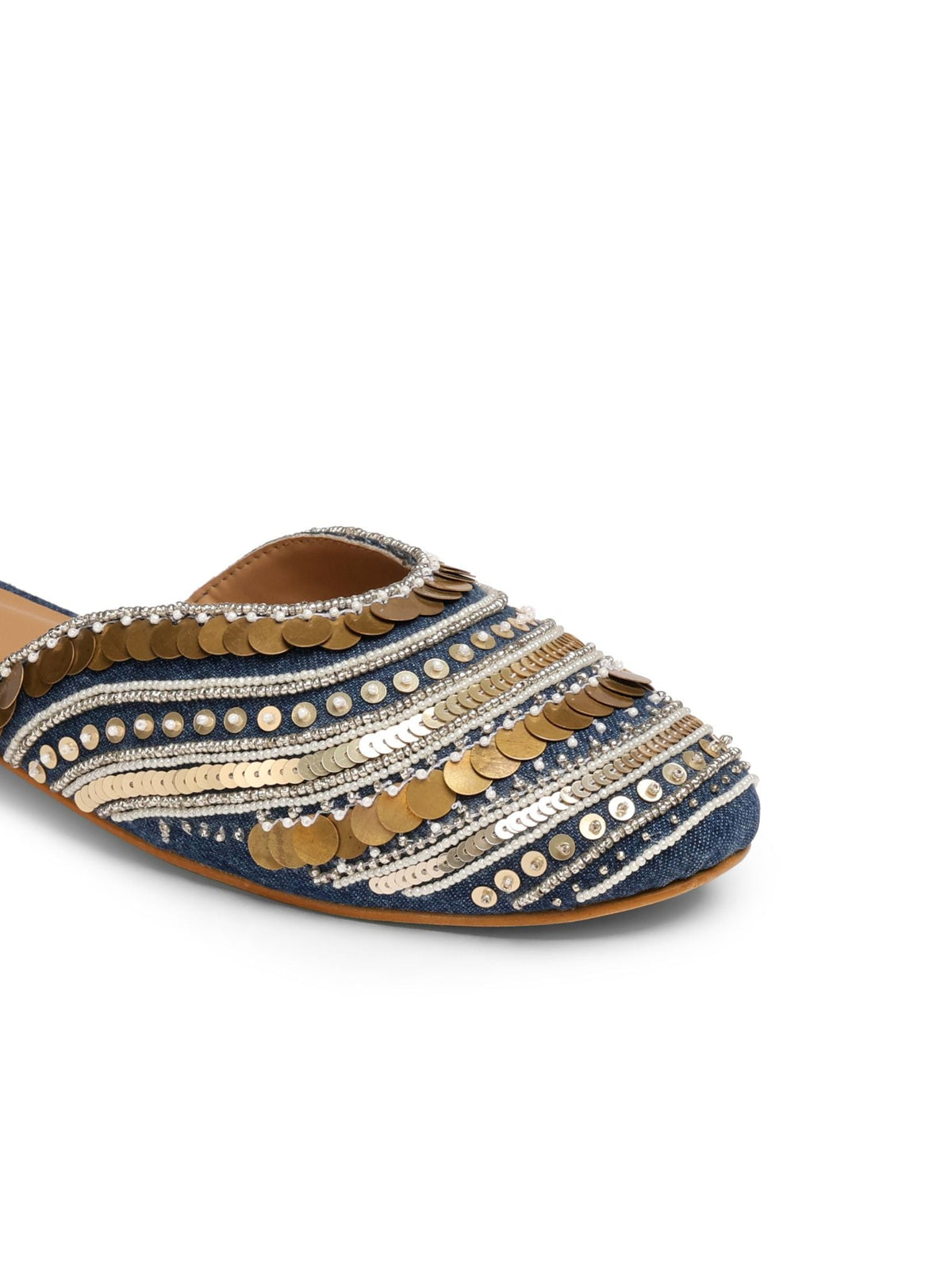 Indigo Denim Mule Sandal