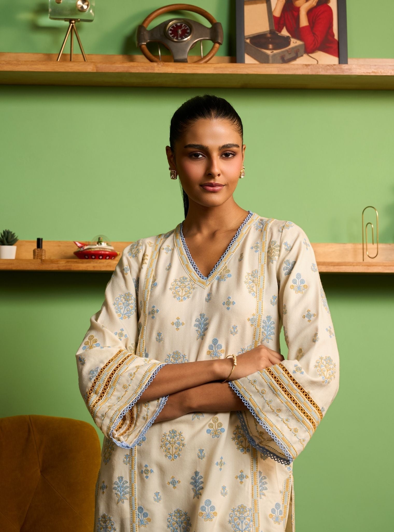 Heidi Wool Off White Kurta Set