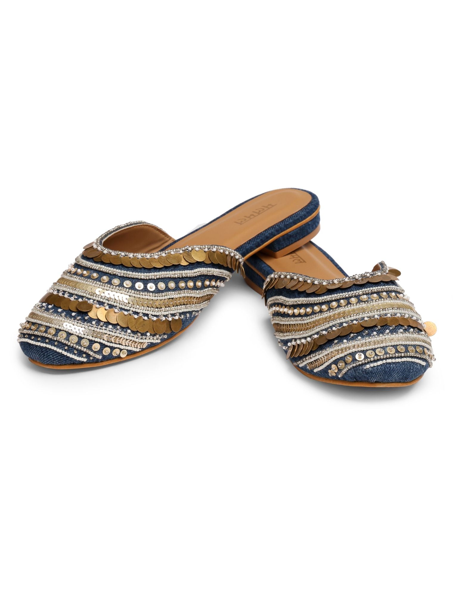 Indigo Denim Mule Sandal