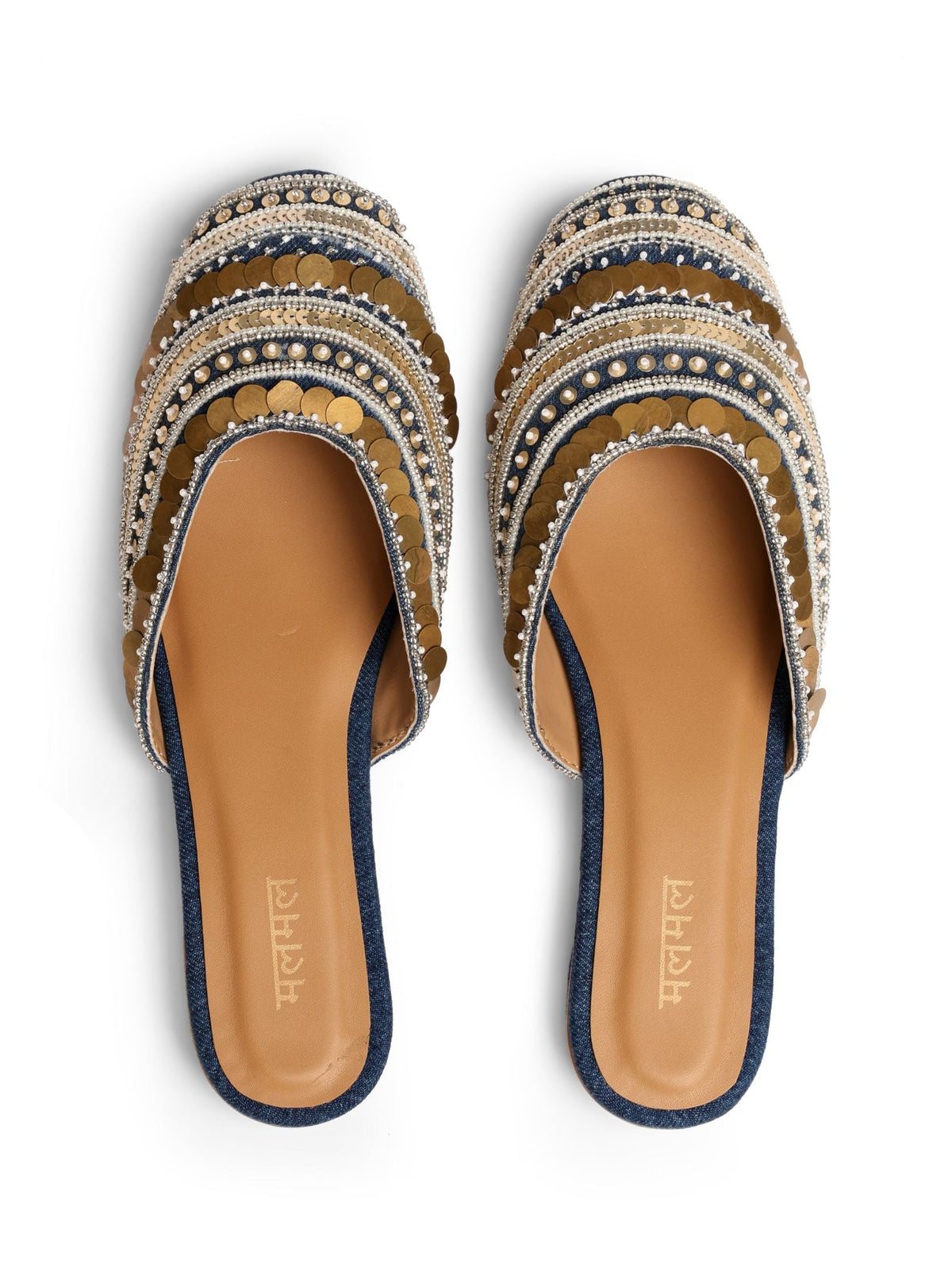 Indigo Denim Mule Sandal