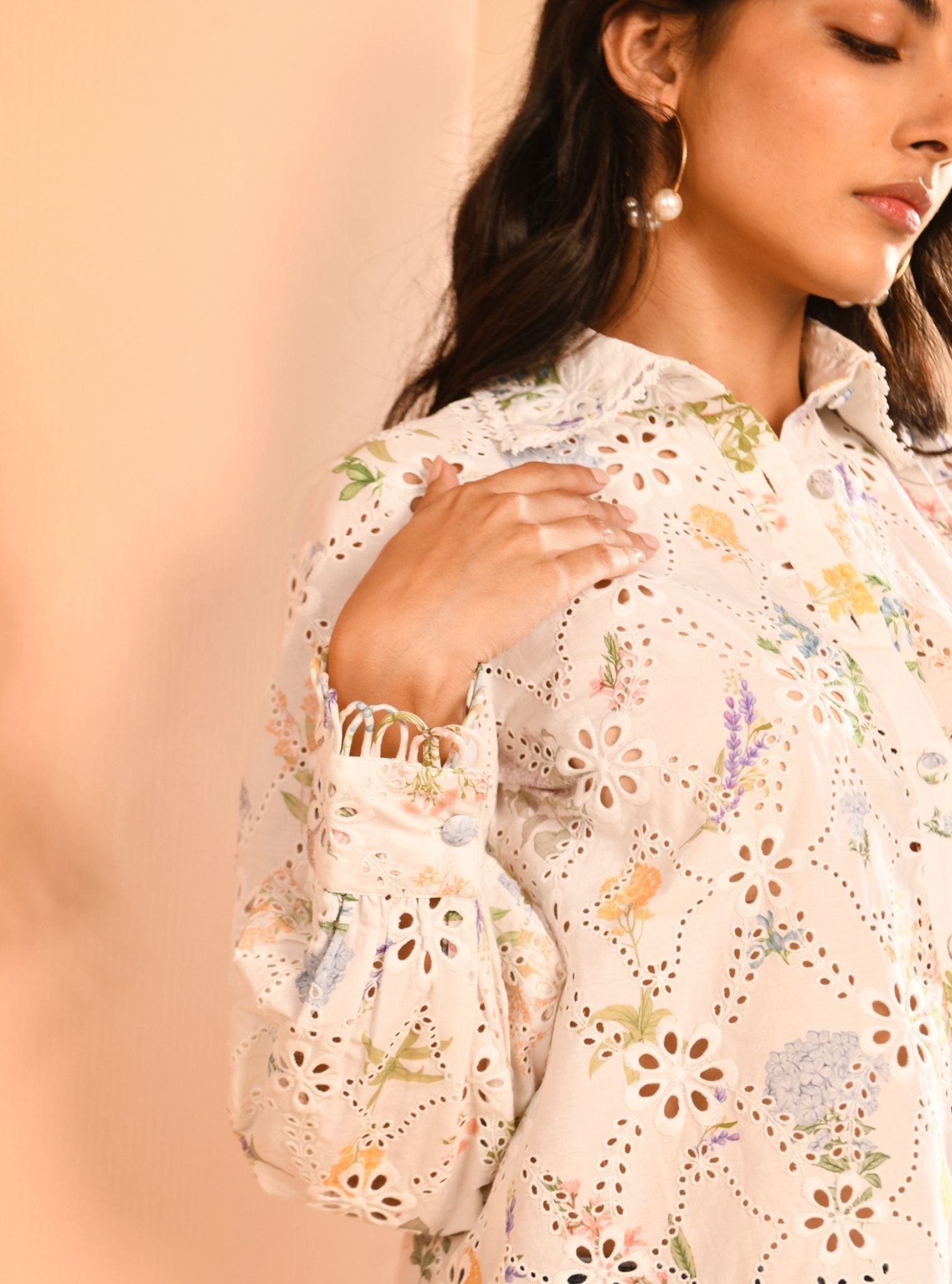 Jem Iconic Cotton Printed White Shirt