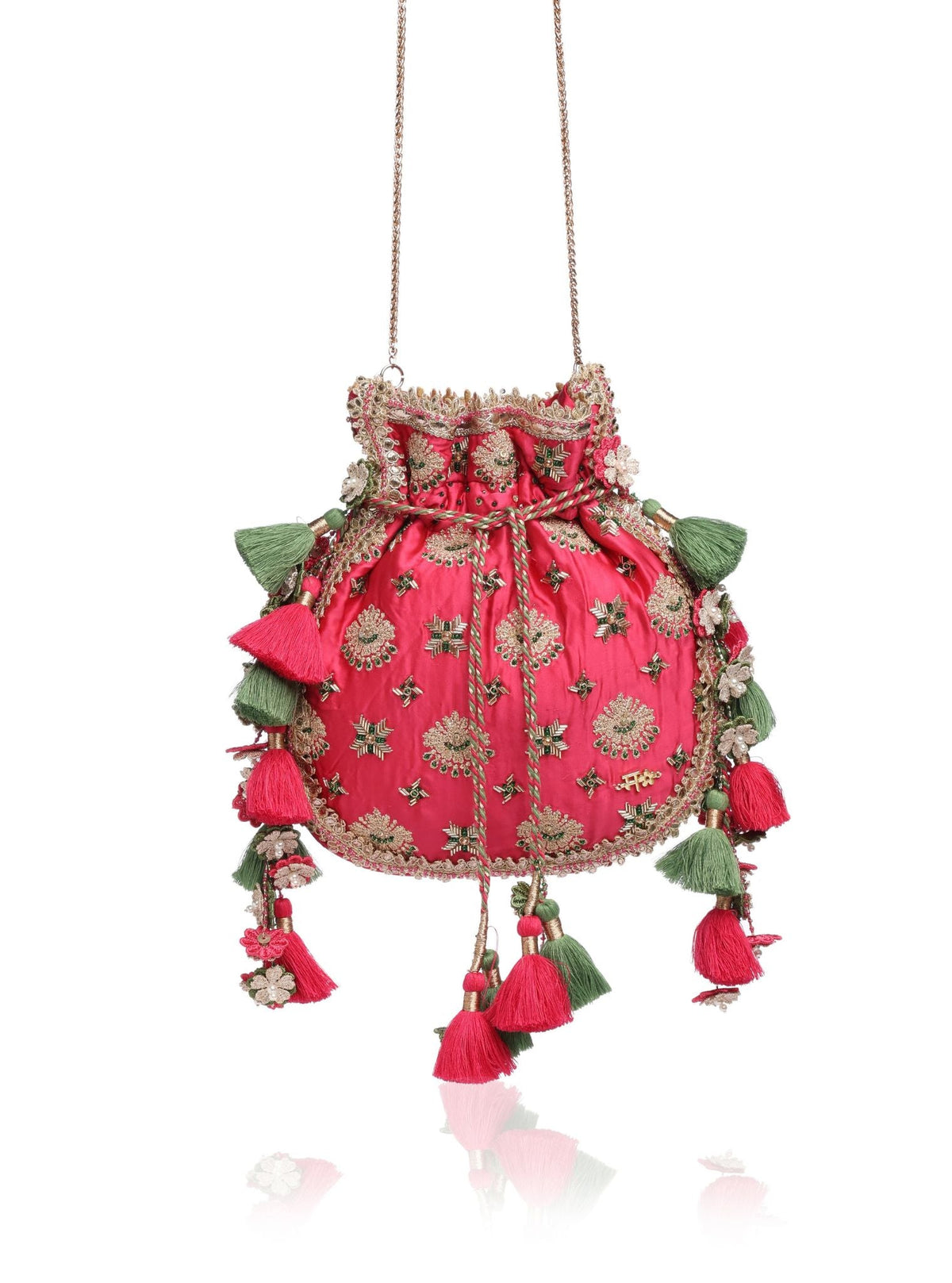 Simone Fushia Potli Bag