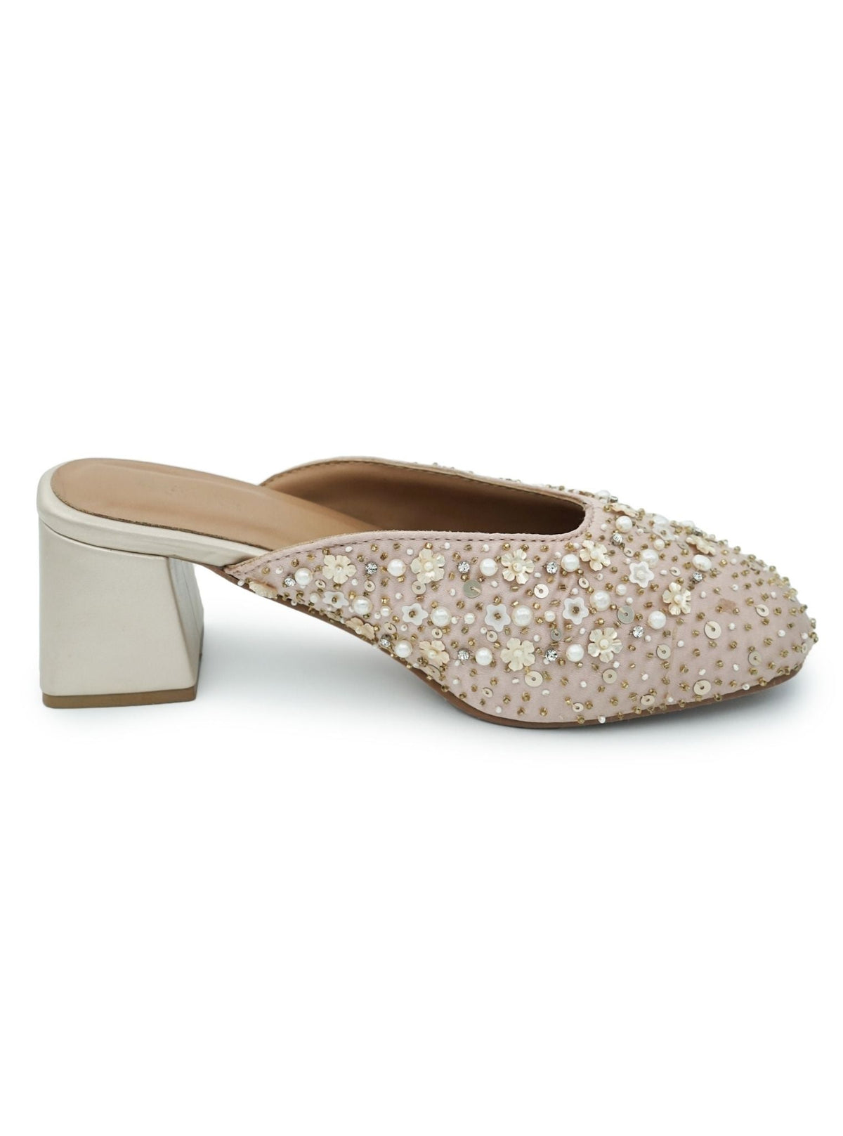 Samara Rose Gold Vegan Mule Heel