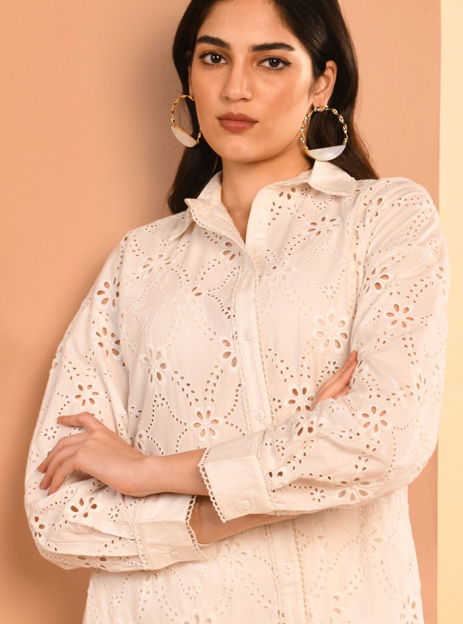 Trix Iconic Supima Cotton White Long Shirt
