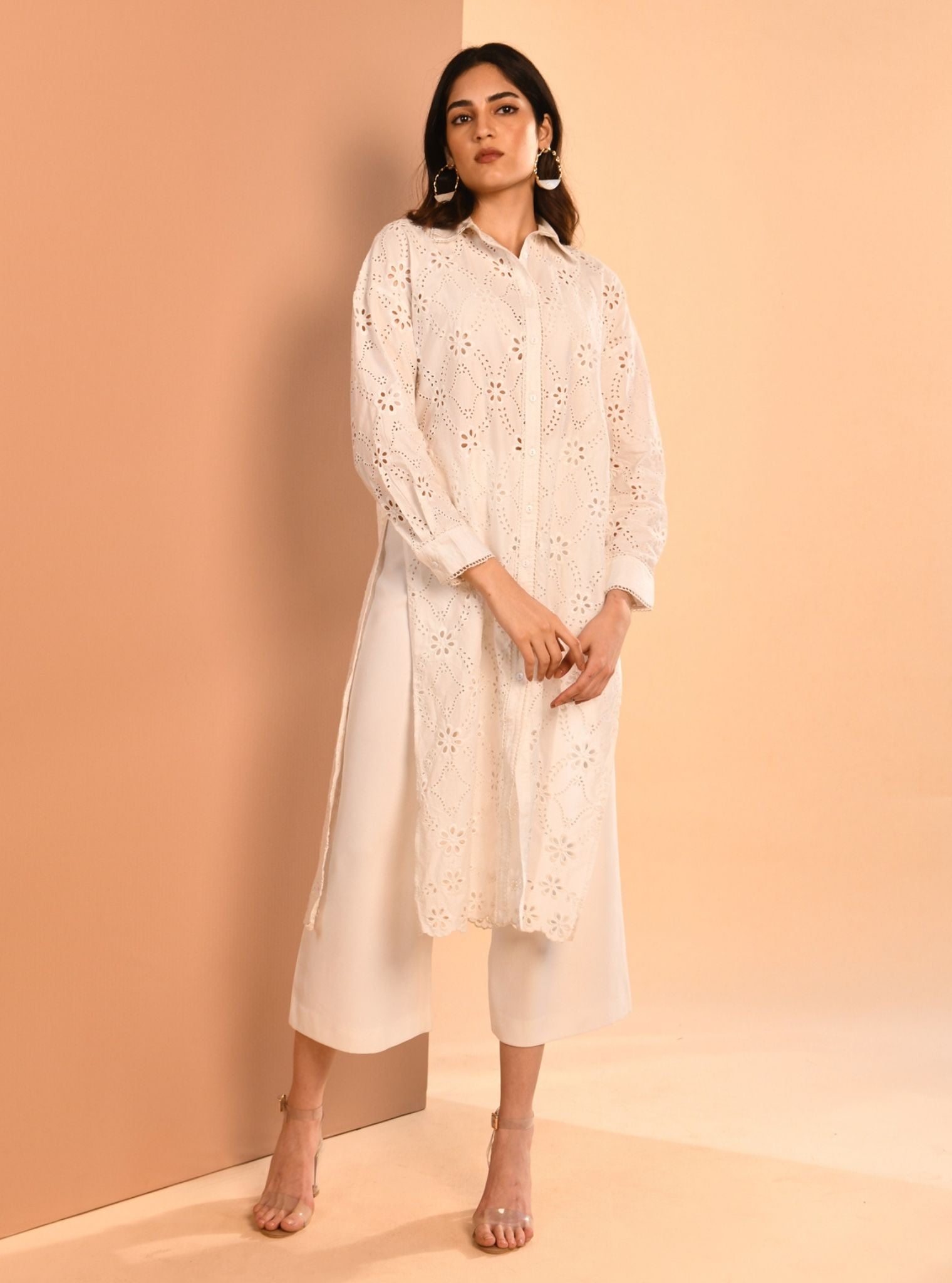 Trix Iconic Supima Cotton White Long Shirt