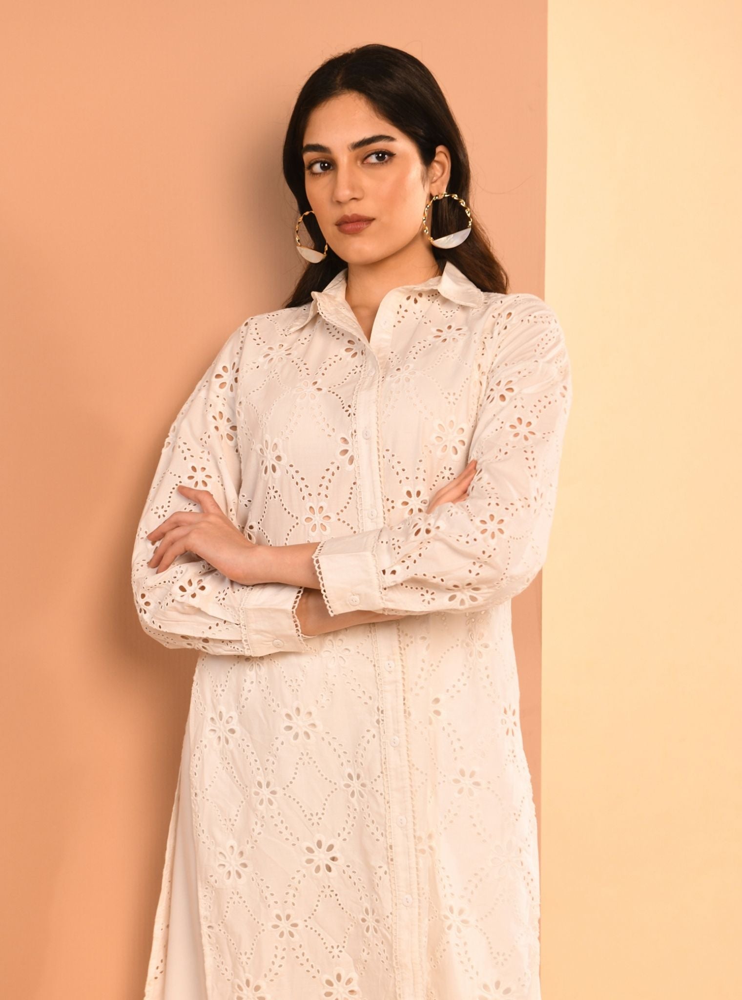 Trix Iconic Supima Cotton White Long Shirt