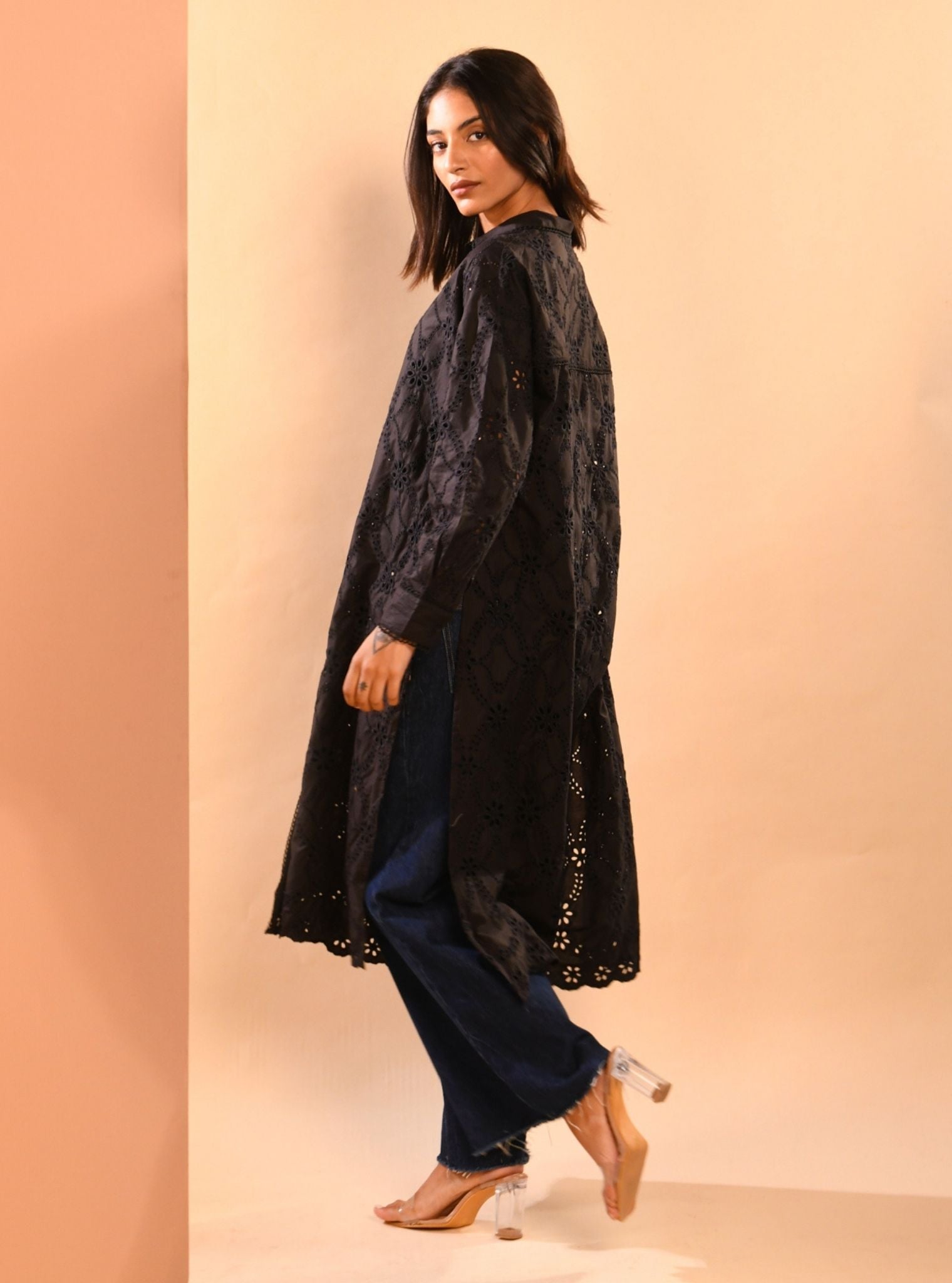Trix Iconic Supima Cotton Black Long Shirt