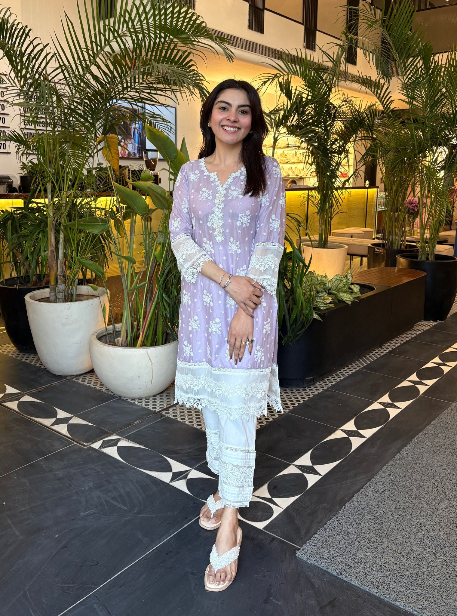 Emmie Supima Cotton Lilac Kurta Set