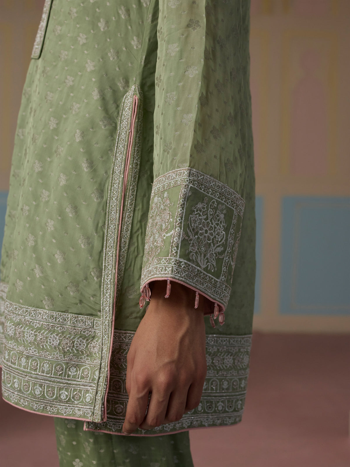 Elara Banarasi Green Co-ord Set