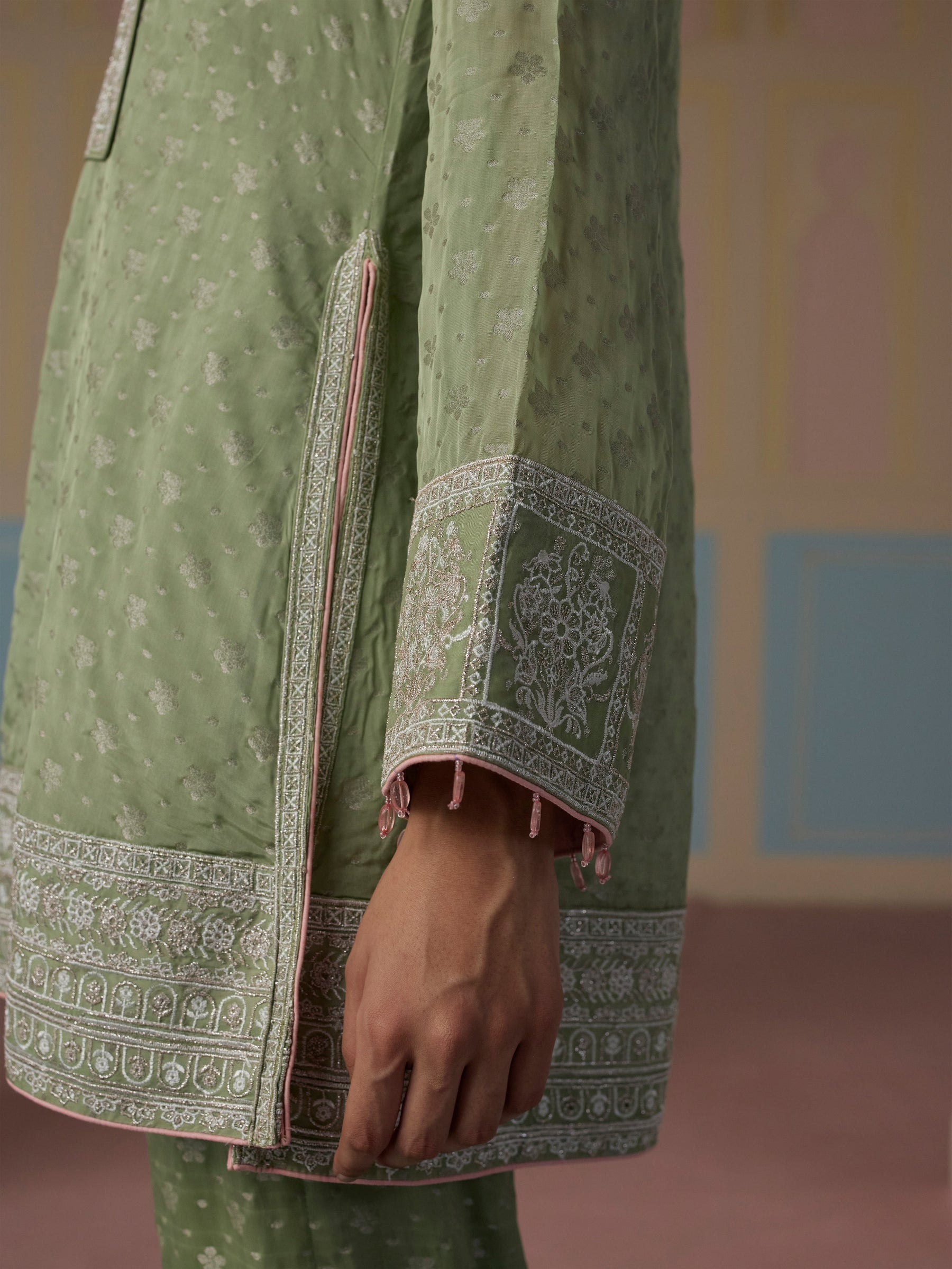 Elara Banarasi Green Co-ord Set
