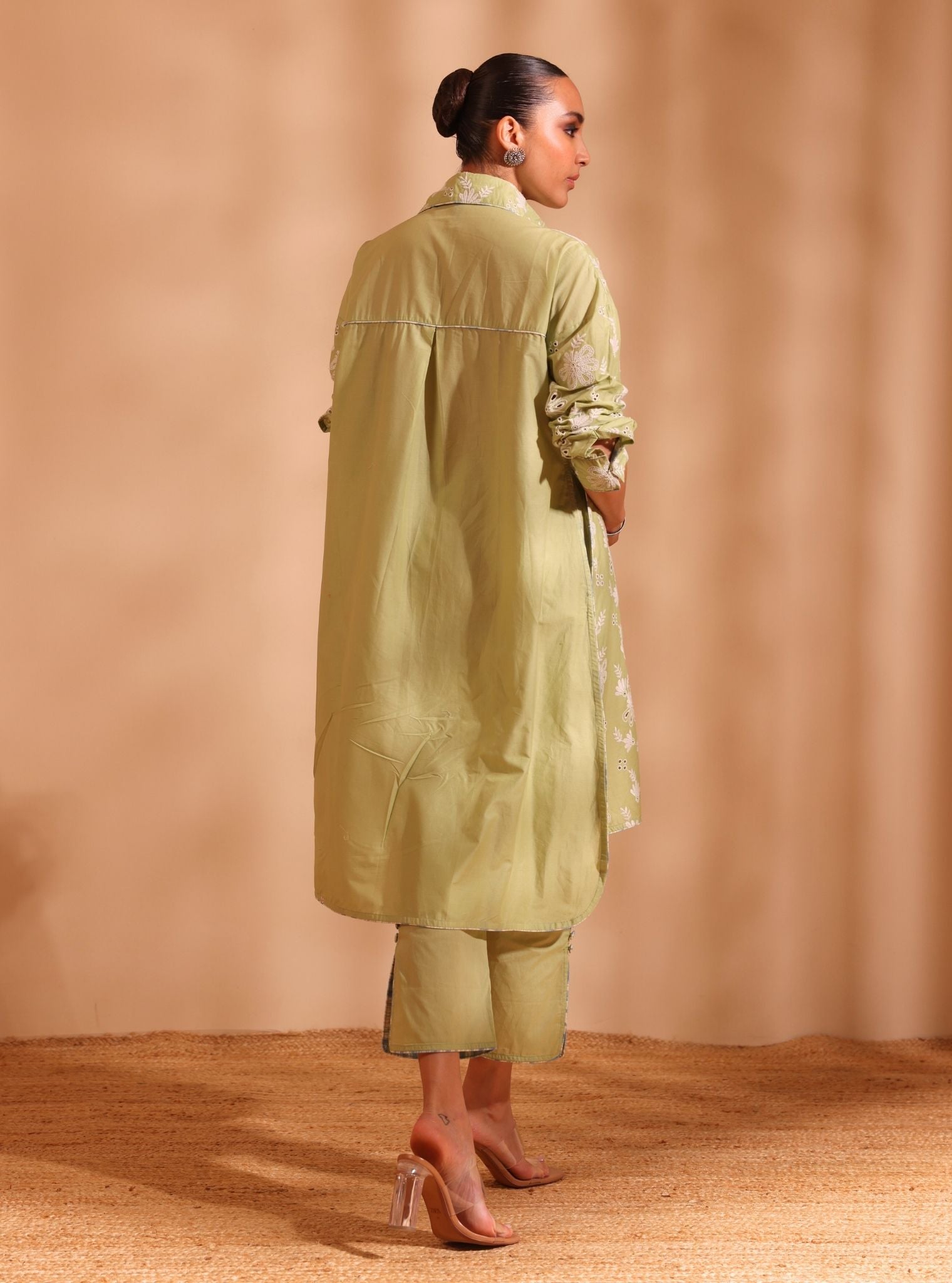 Niva Supima Cotton Green Long Co-ord Set