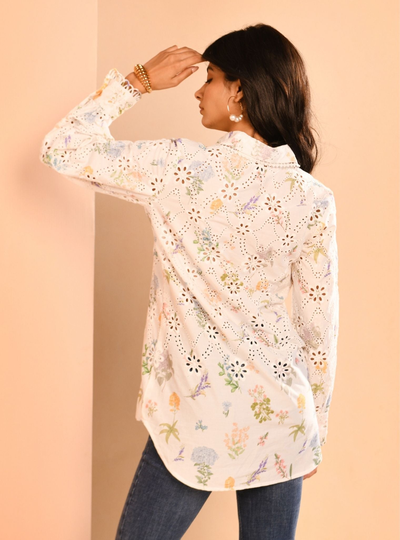 Jem Iconic Cotton Printed White Shirt