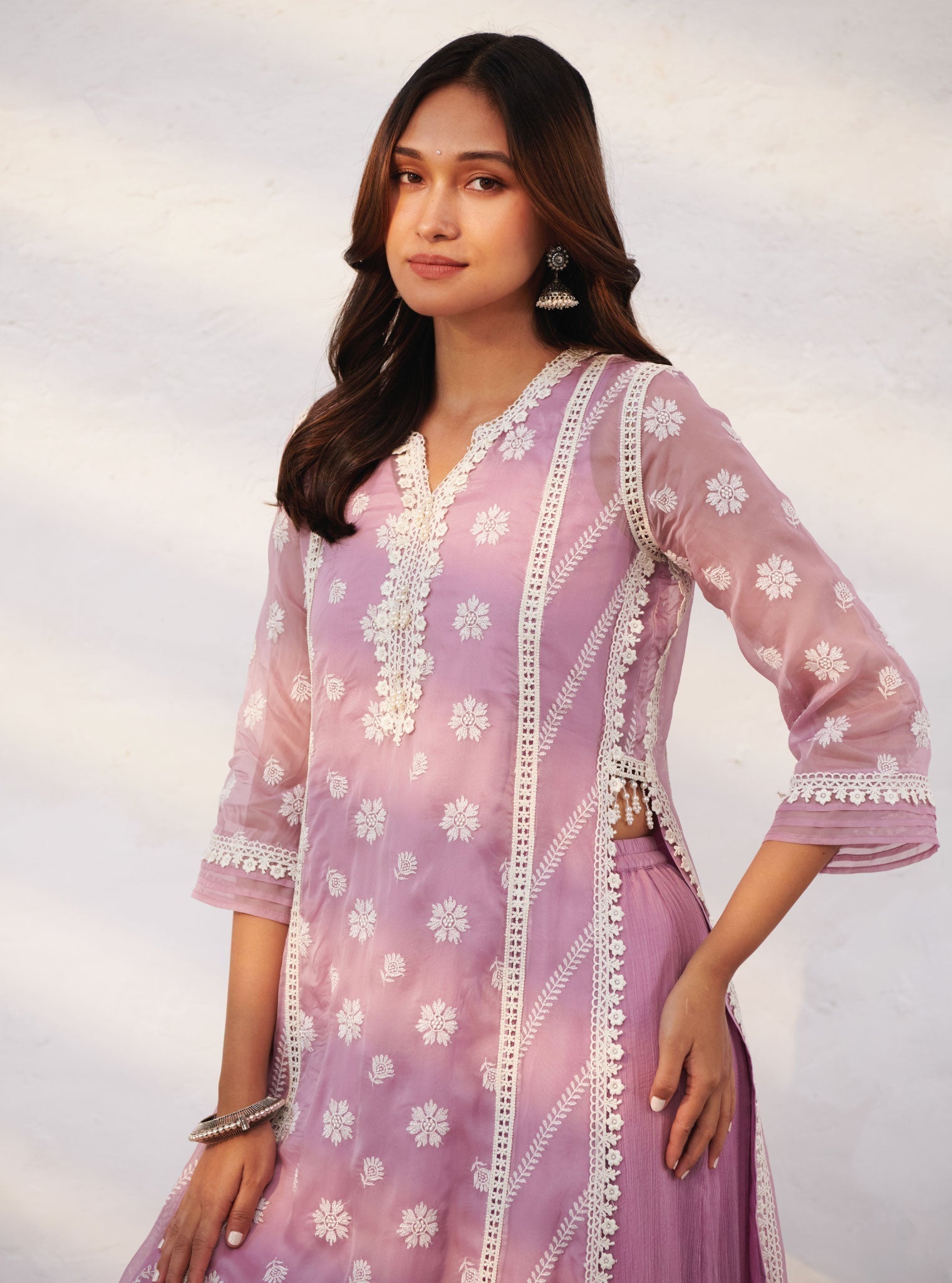 Mulmul Organza Armagh Kurta