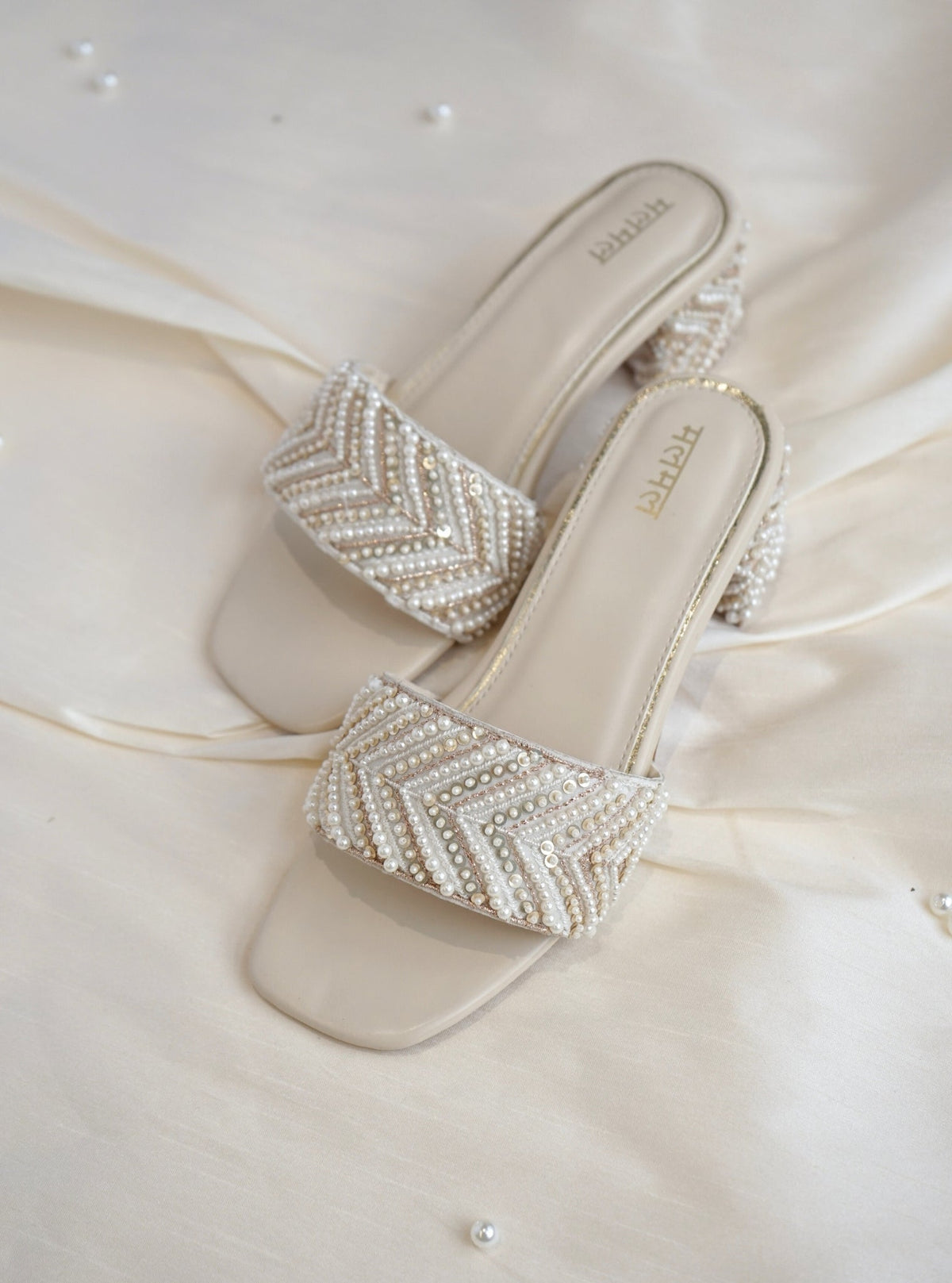 Raaha Off-White Vegan Heels