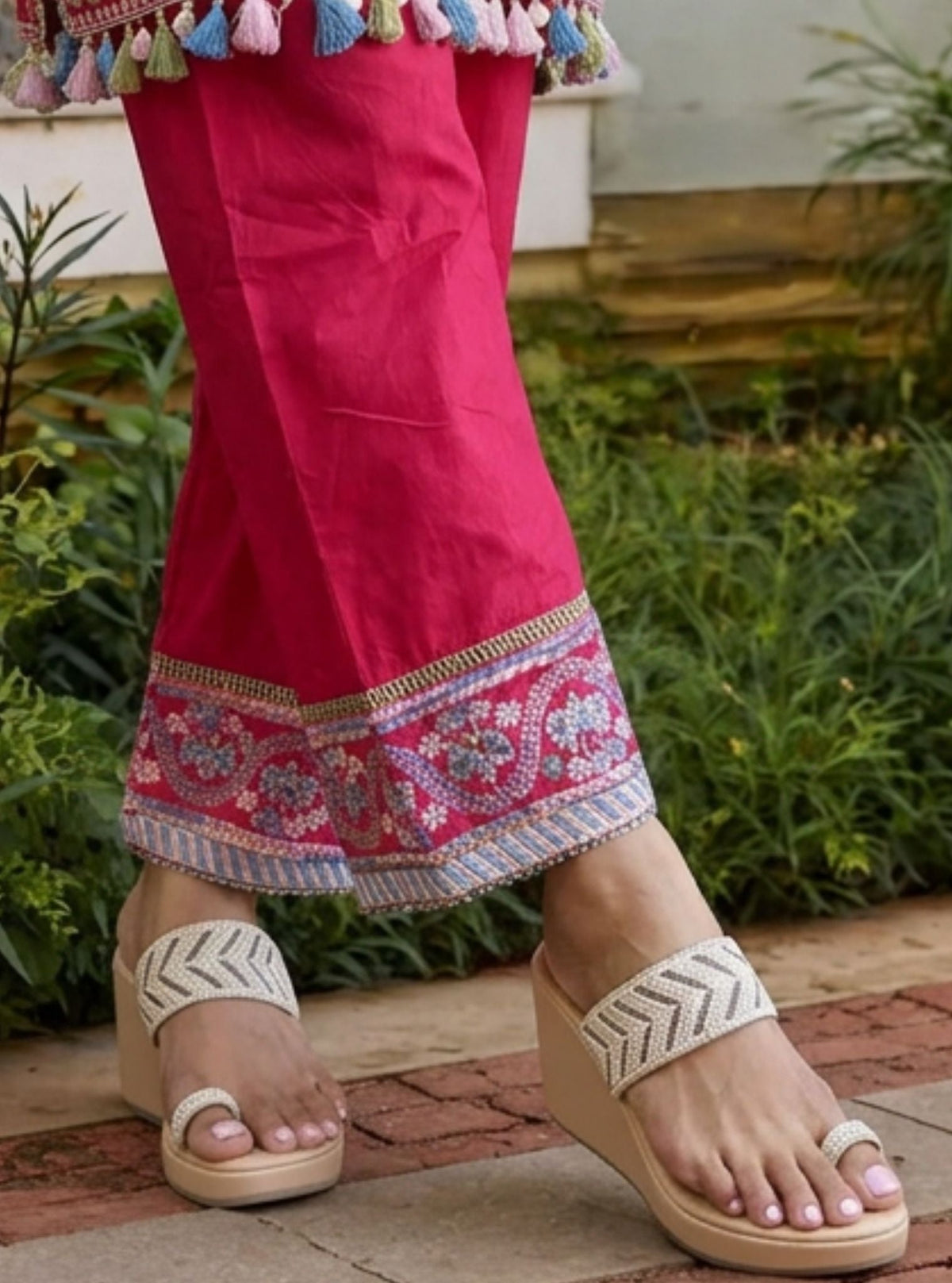 Amoli Supima Cotton Fuschia Kurta Set