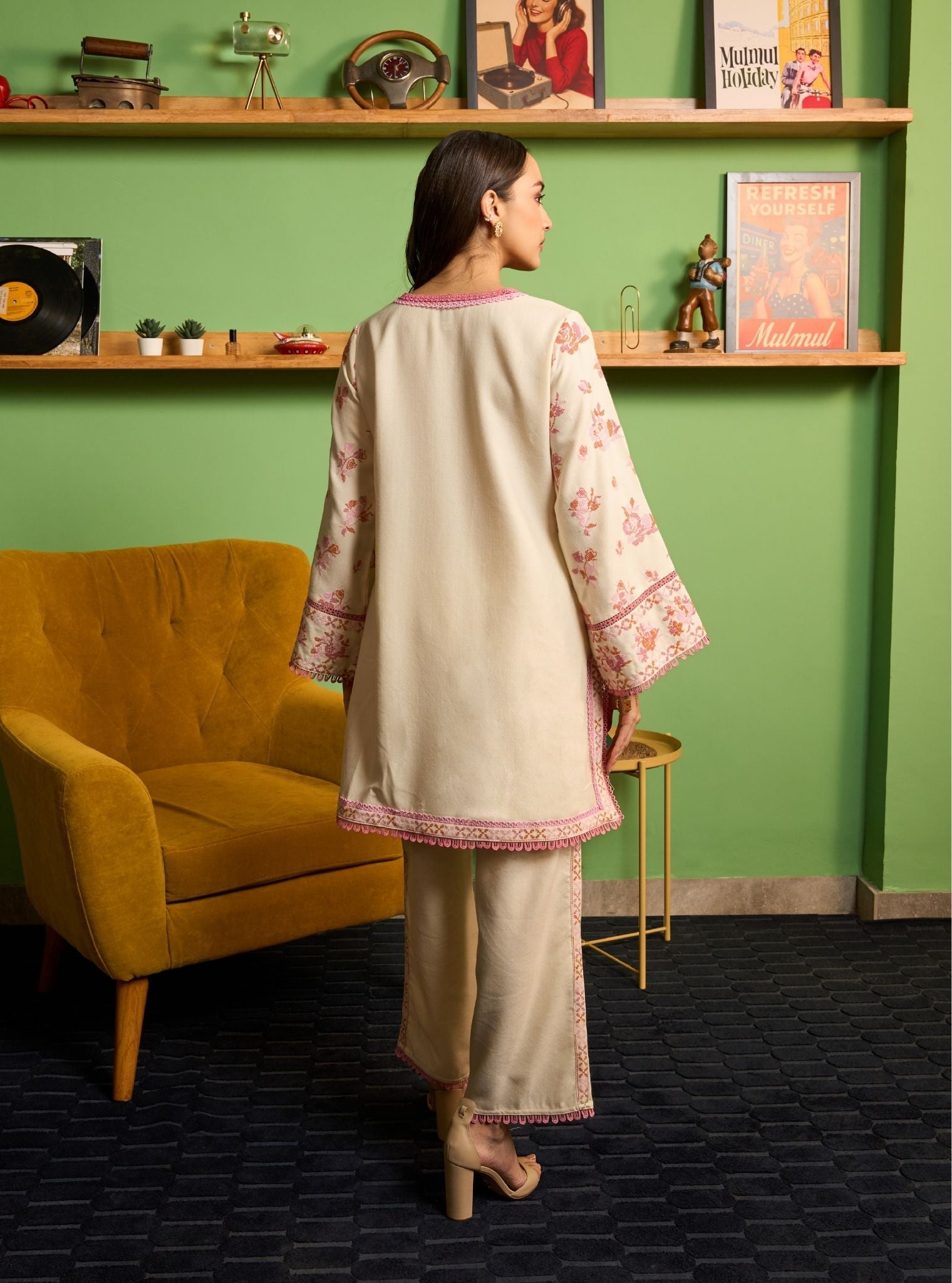 Lottie Wool Off White Kurta Set
