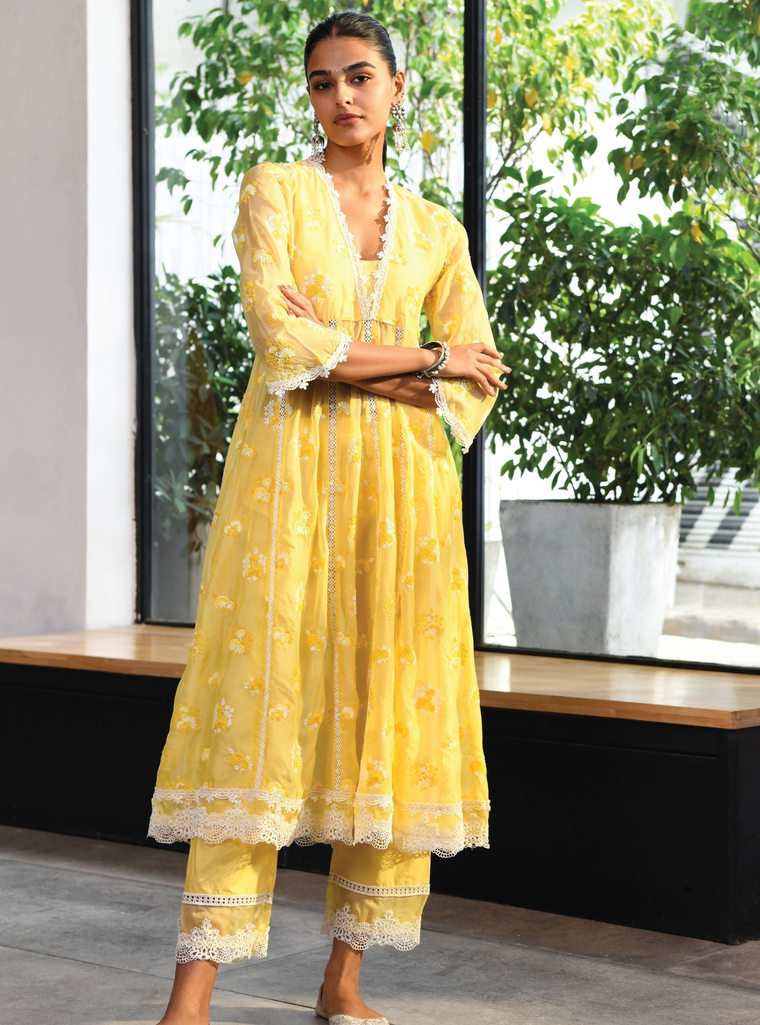 Mulmul Organza Stirling Anarkali Kurta