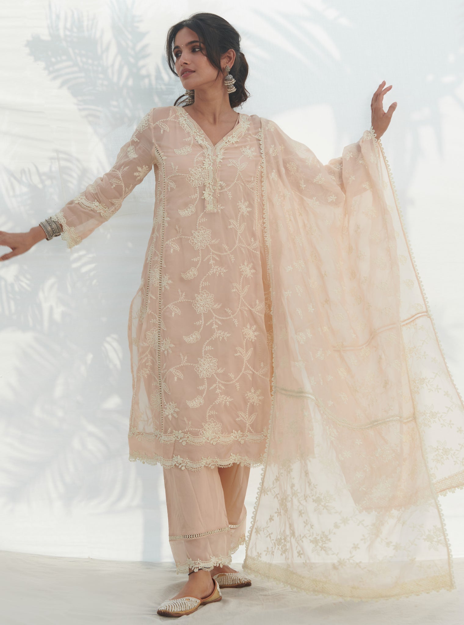 Mulmul Supima Cotton Canca Beige Dupatta