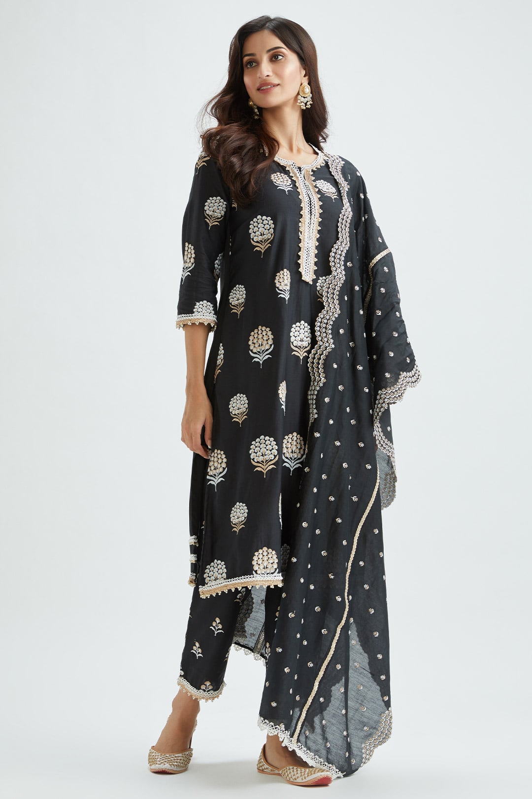 Petra Dupatta BLACK