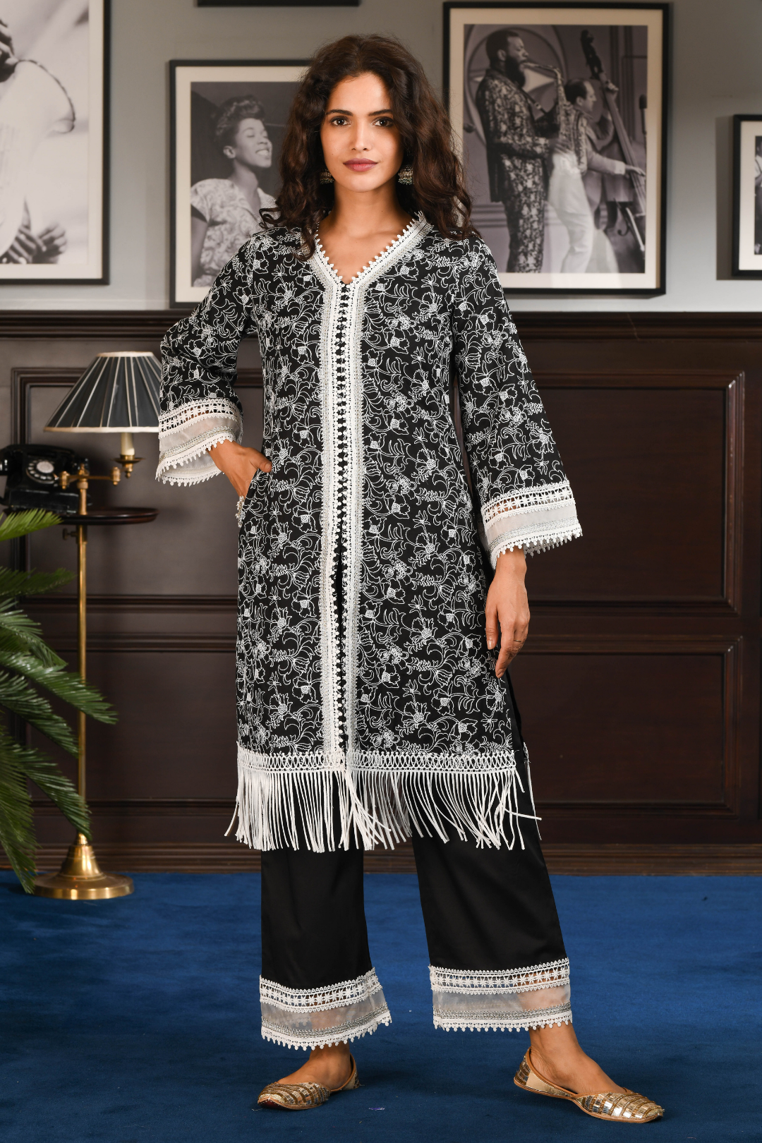 PIMA SATIN RAFA KURTA