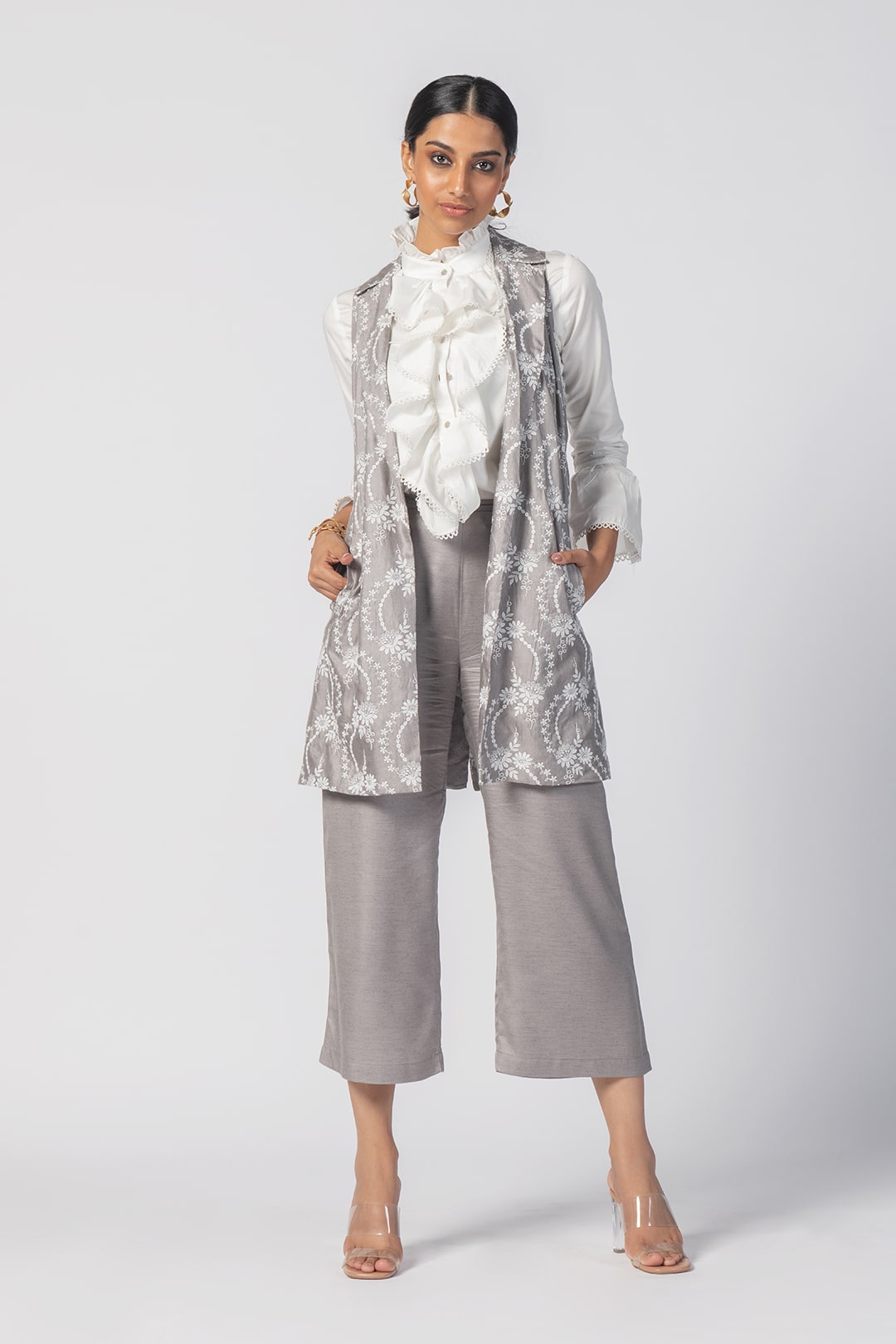 Mulmul Wool Tiare Grey Jacket
