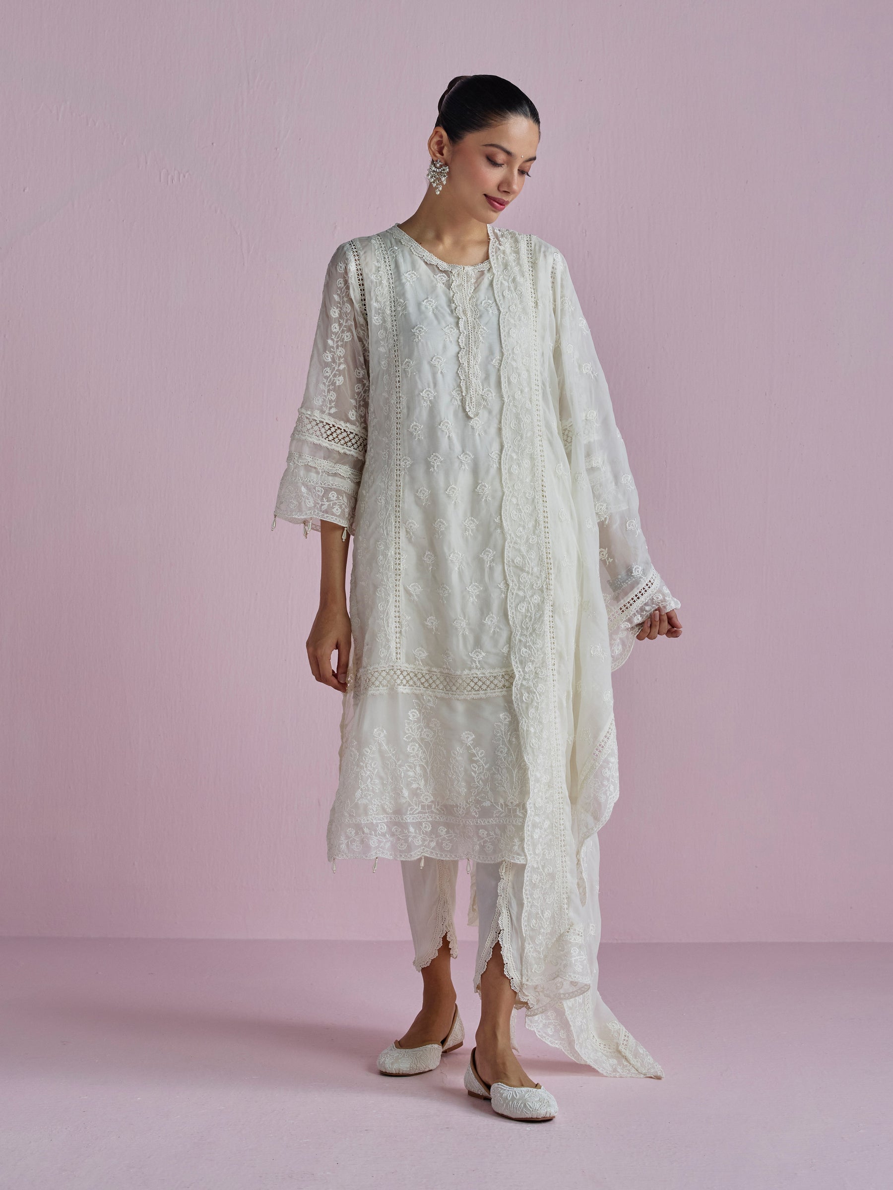 Emmie Supima Cotton Off White Kurta Set