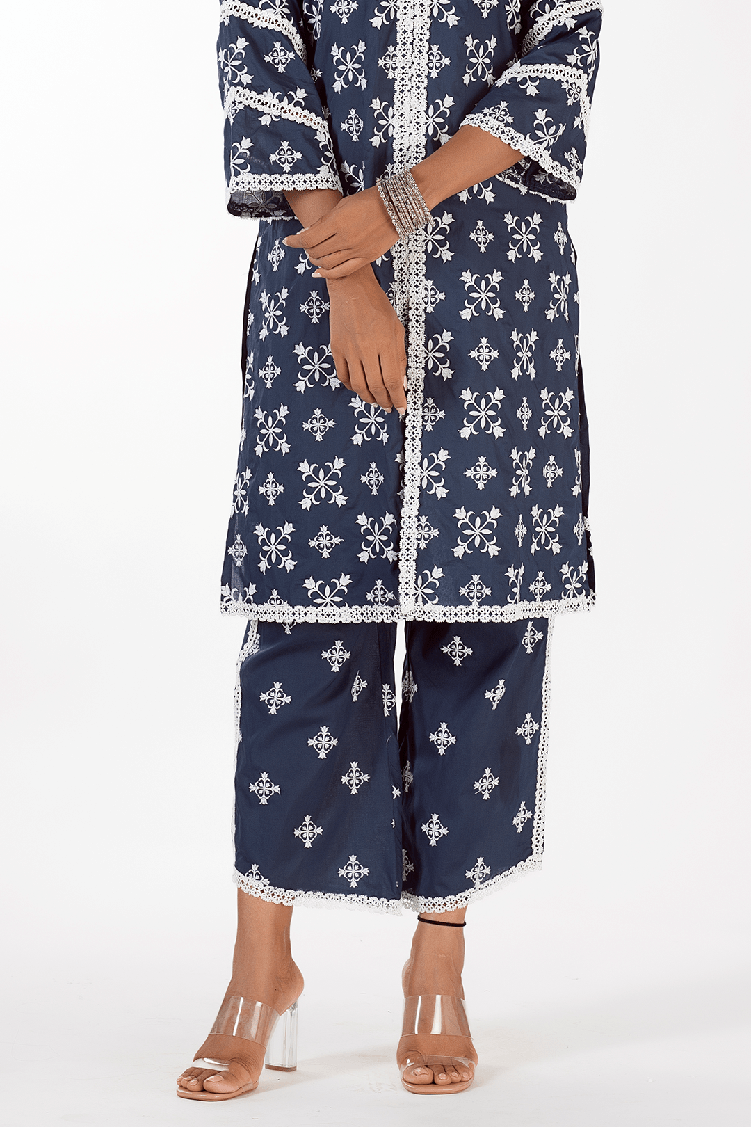 Mulmul Supima Cotton Vera Navy Pyajama