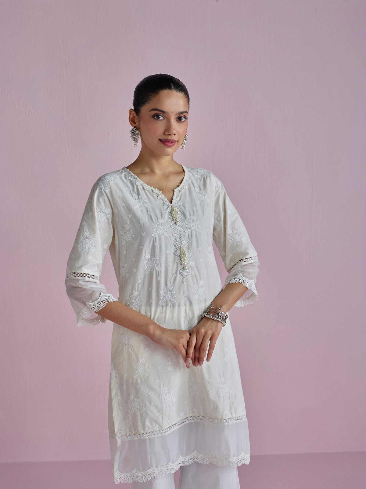 Emmie Supima Cotton Off White Kurta Set